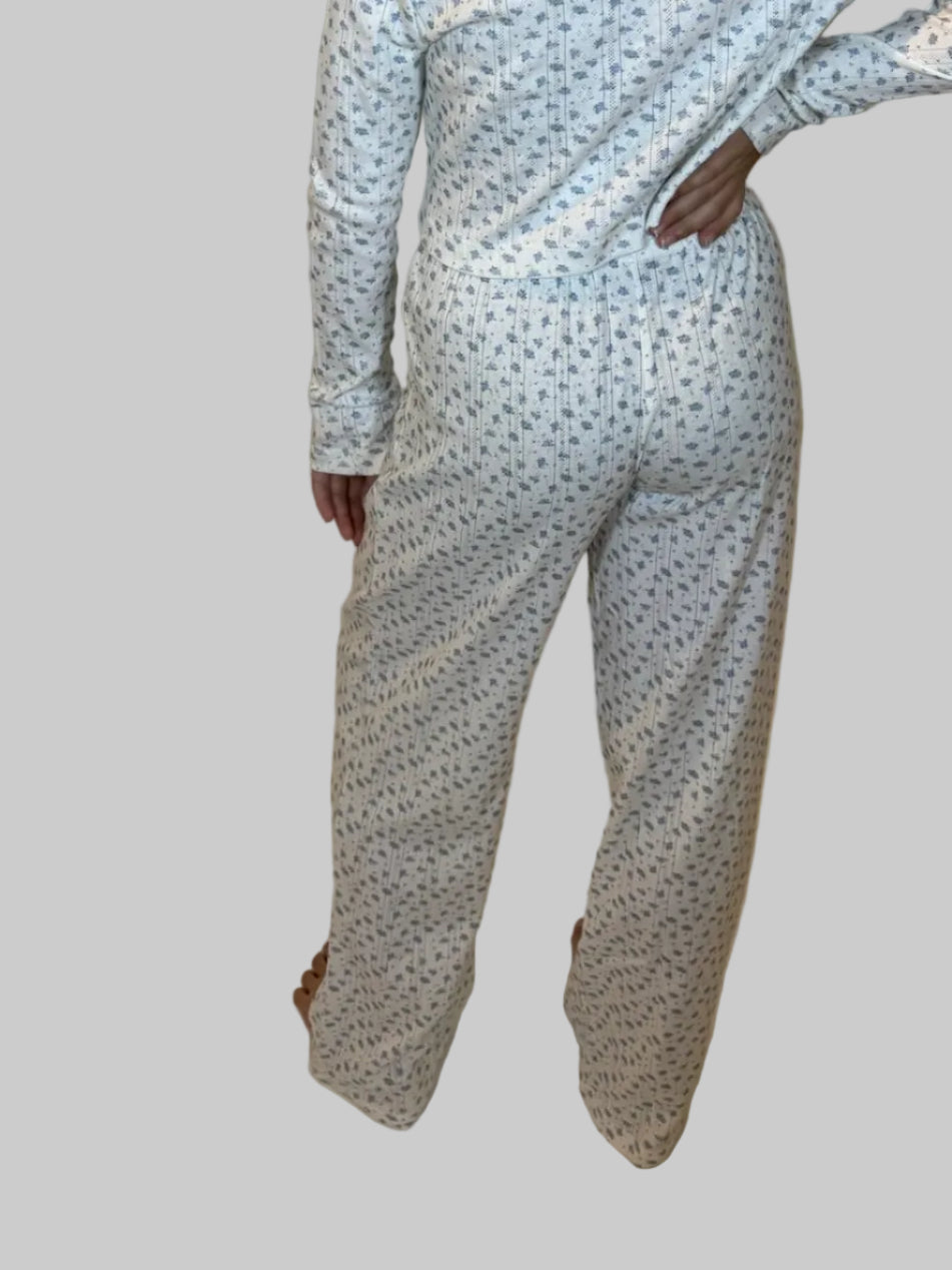 Katie J | Marina Pointelle Lounge Pant Model | Back | Vagabond | Apparel | Boutique