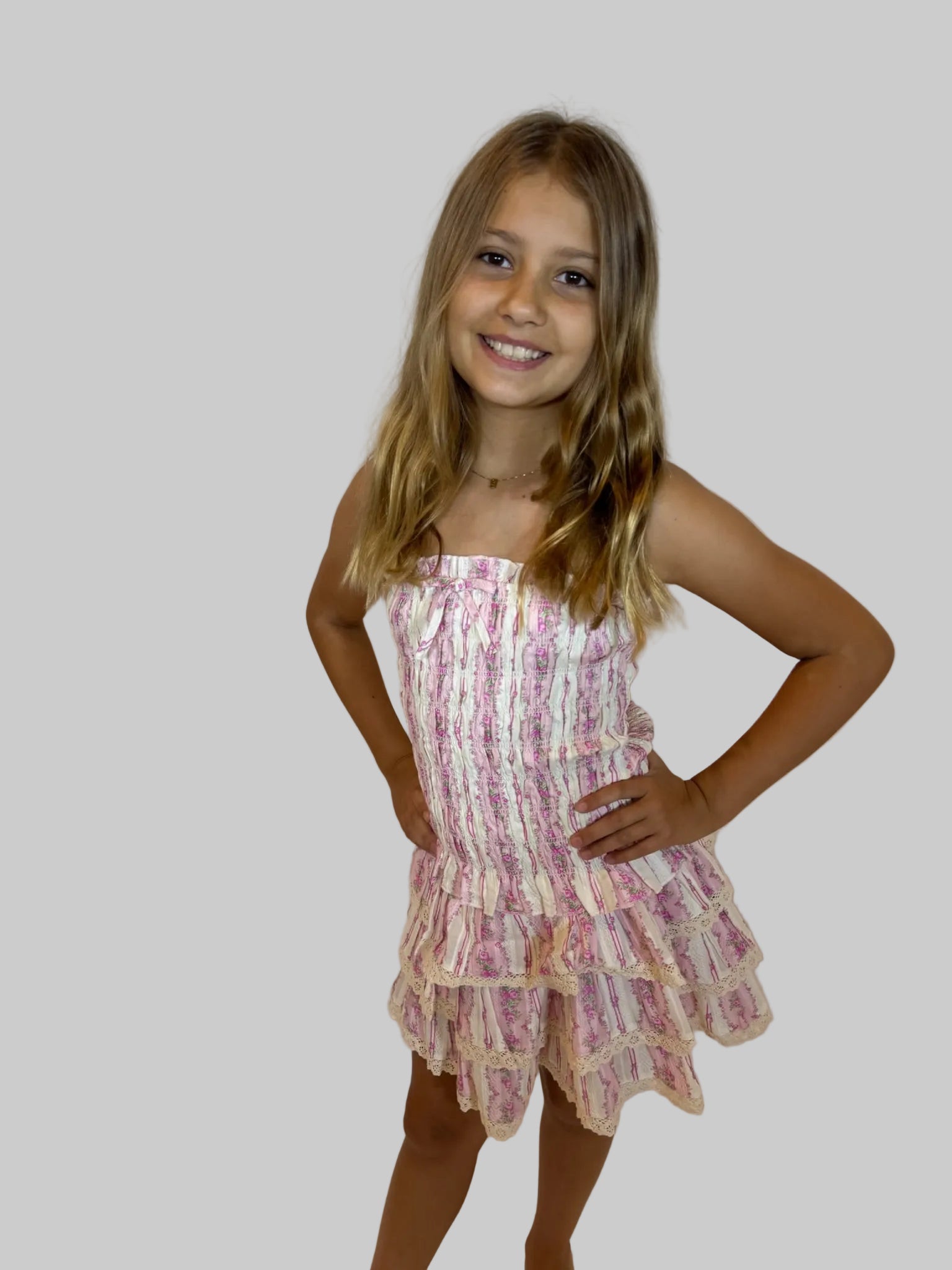 Katie J | Printed Melody Skirt | Stripe | Model | Vagabond | Apparel | Boutique