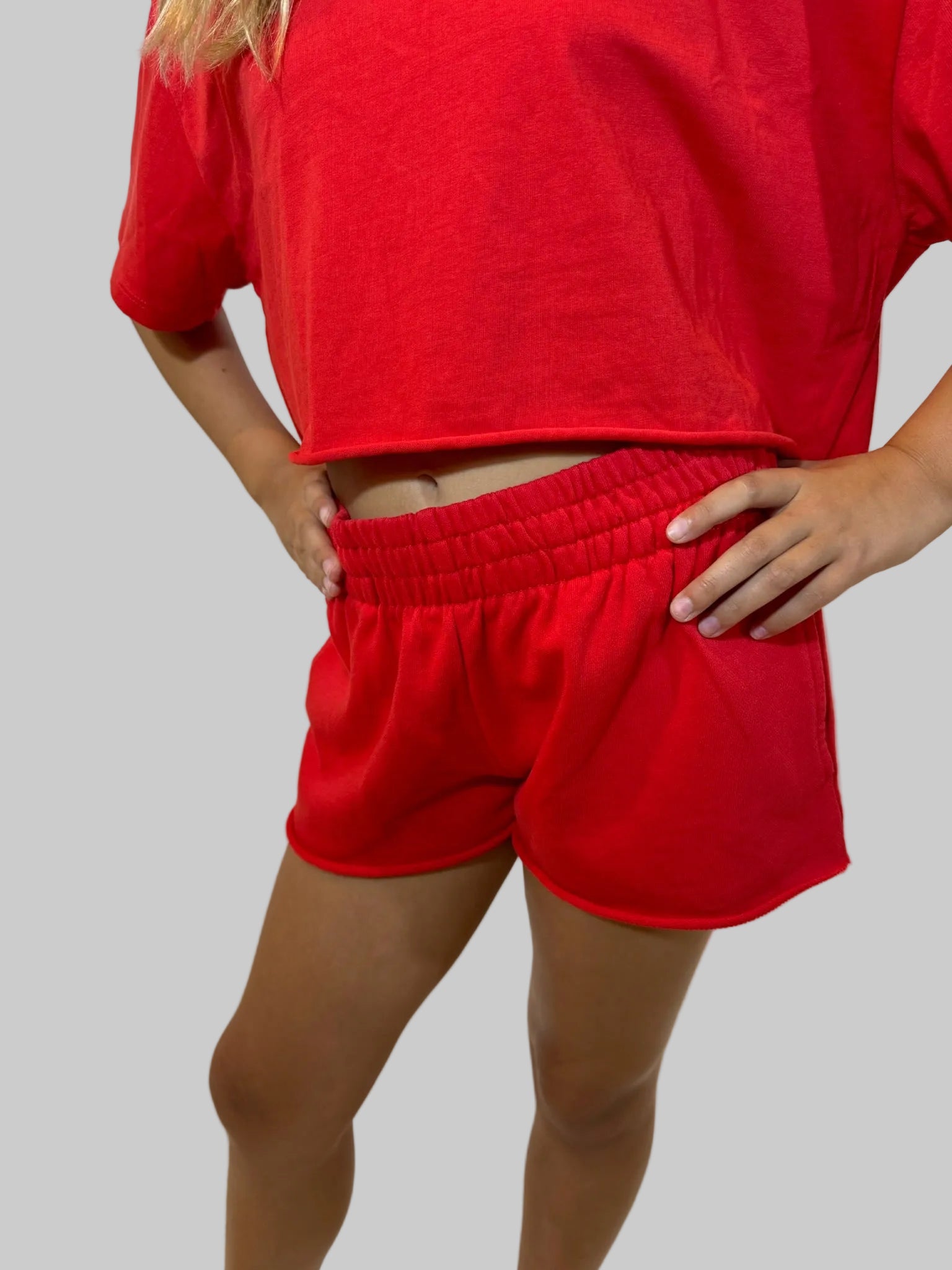 Katie J | Tristan Short | Red | Model | Vagabond | Apparel | Boutique