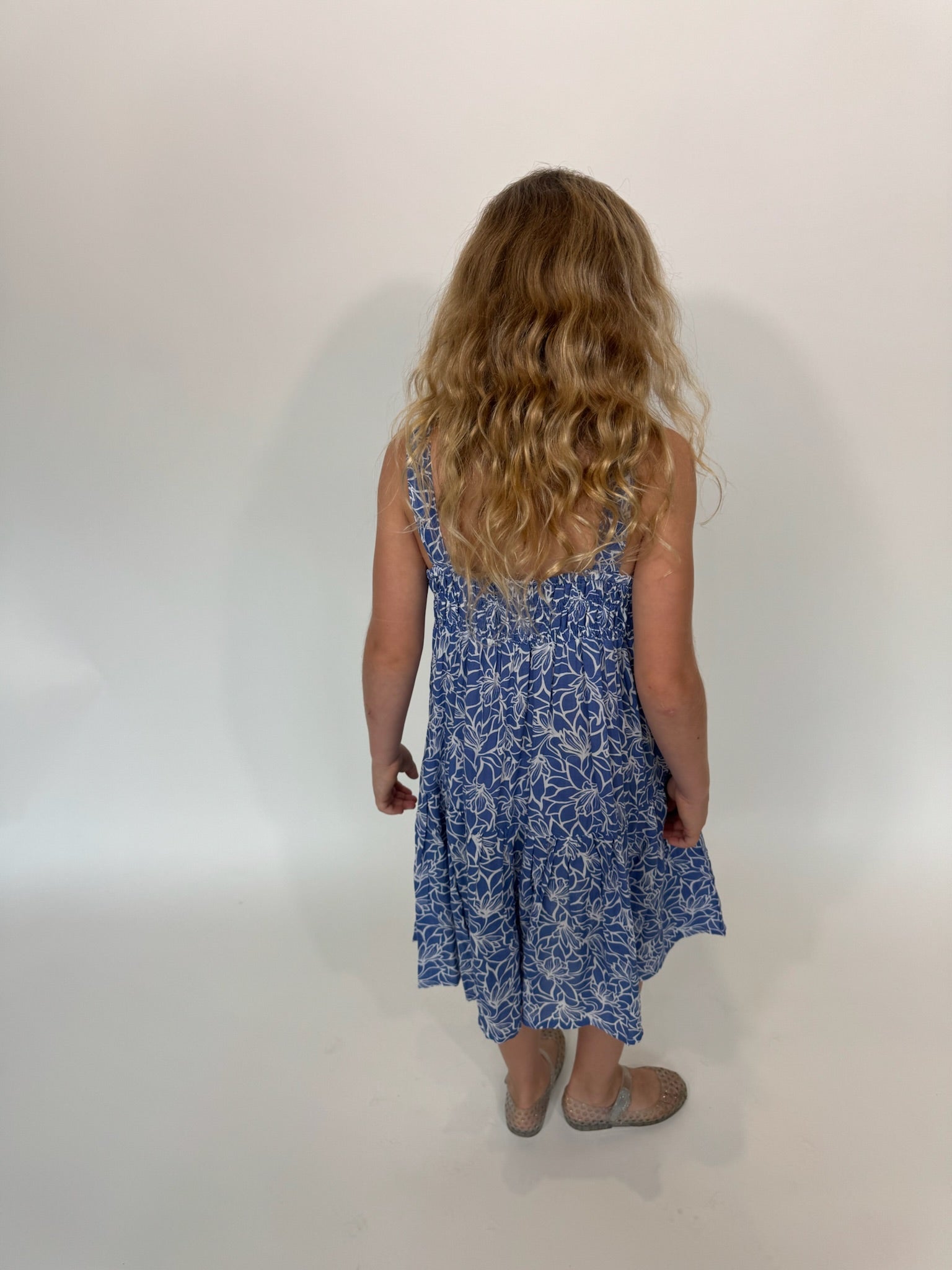 Khush | Kid Celesse Dress Lysoria Blue | Back | Vagabond | Apparel | Boutique