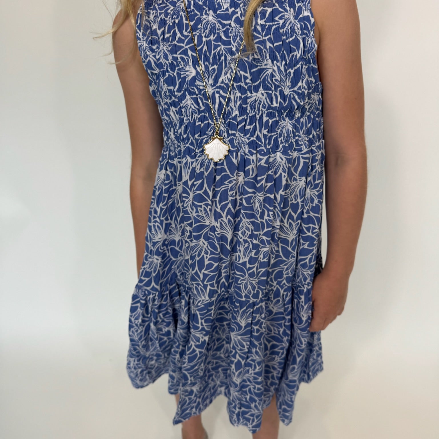 Khush | Kid Celesse Dress Lysoria Blue | Close | Vagabond | Apparel | Boutique