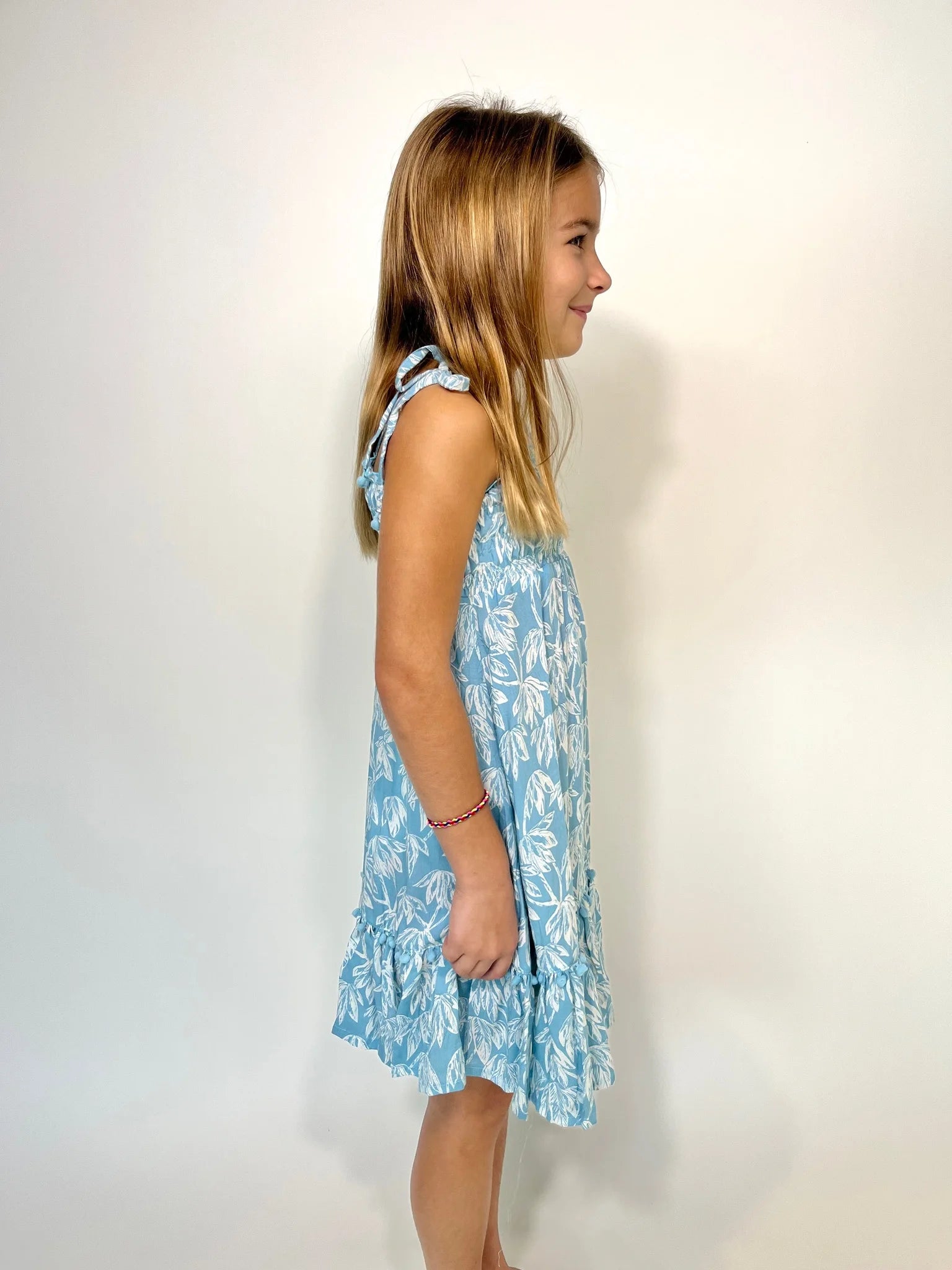 Khush Kid | Olivia Dress | Side | Aqua | Vagabond | Apparel | Boutique