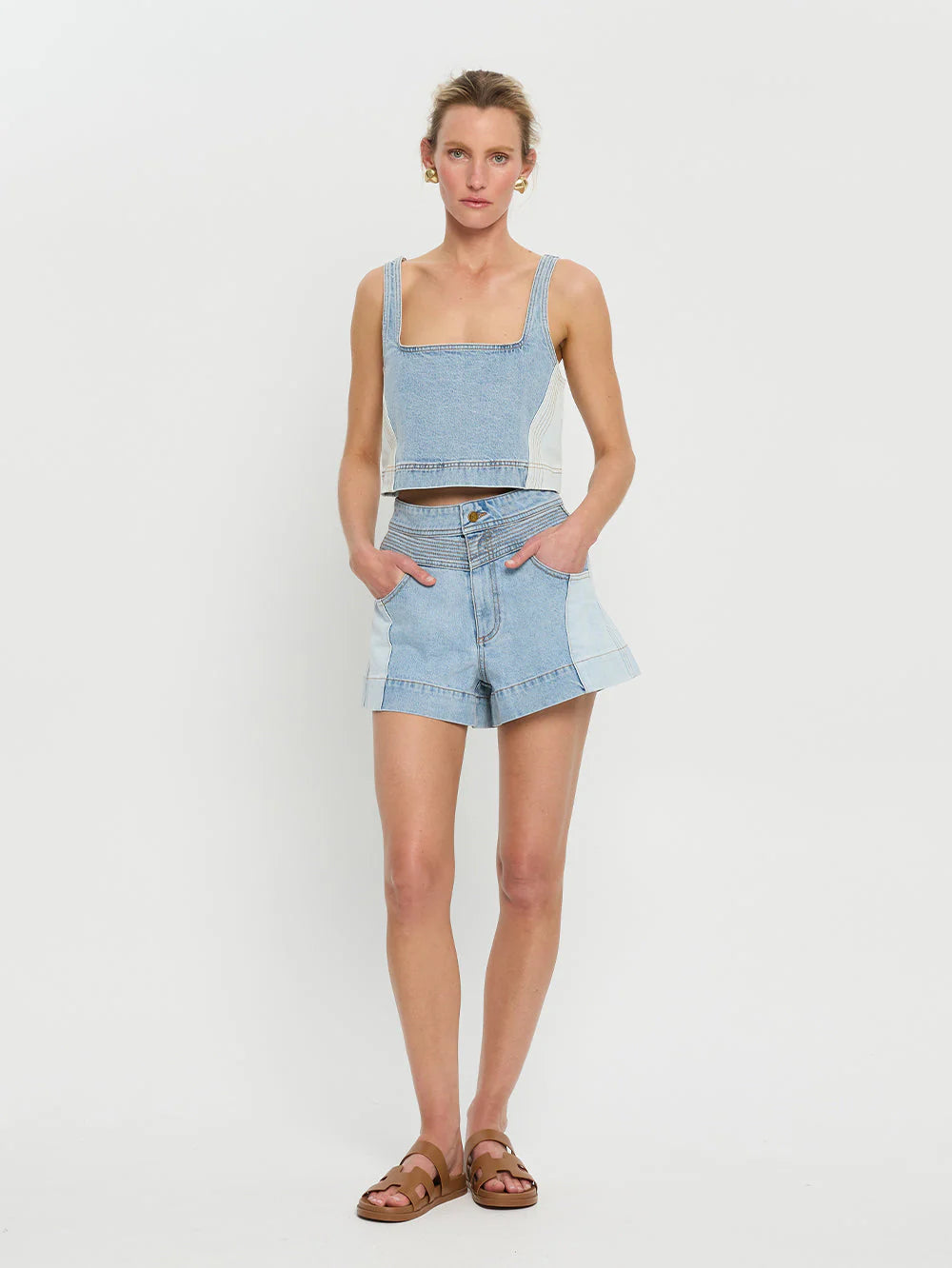 Kivari Carla Denim Top | Vagabond Apparel Boutique