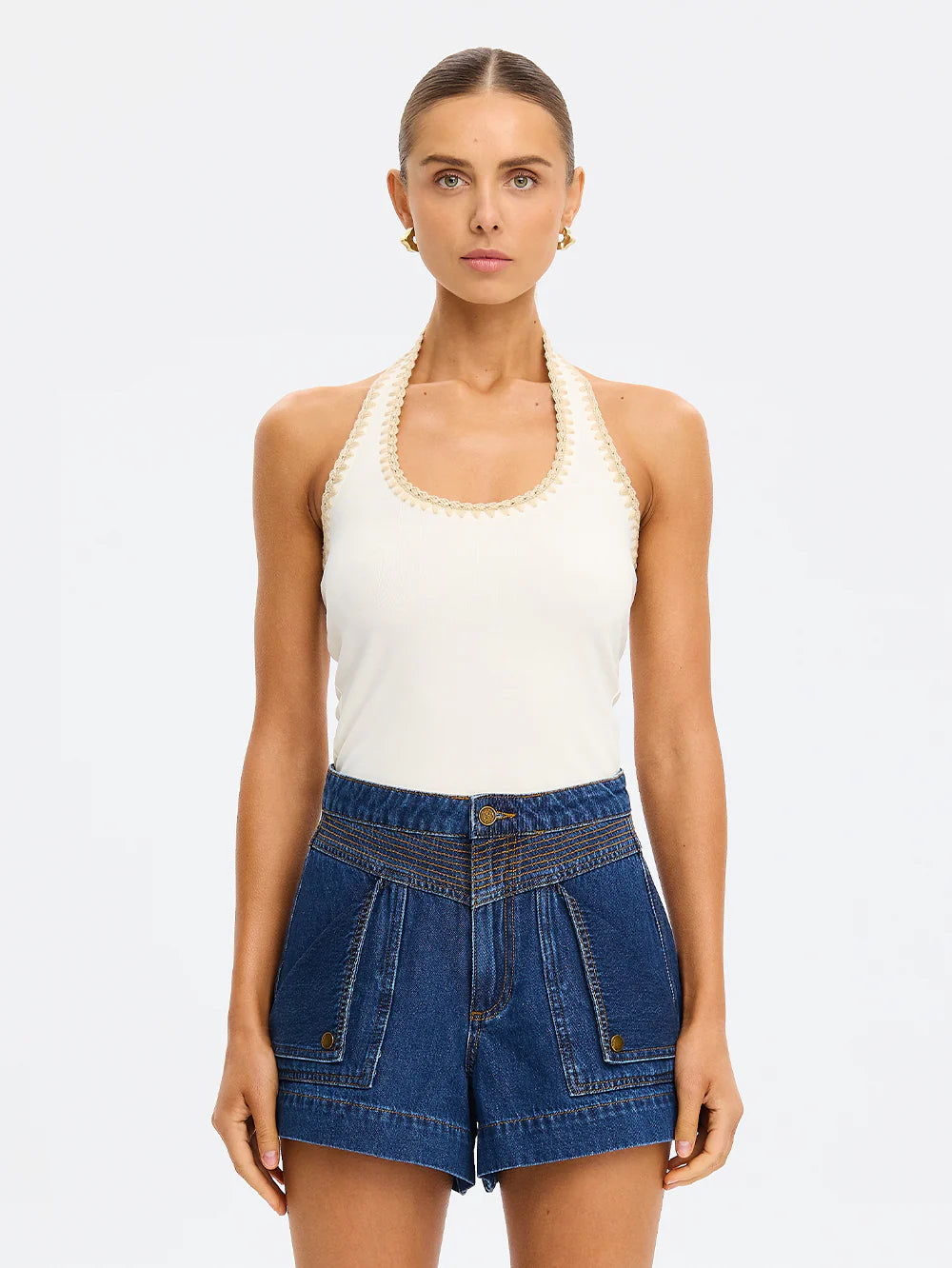 Kivari | Rhea Halter Top | Cream | Vagabond | Apparel | Boutique
