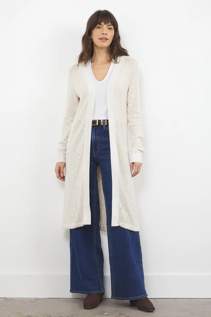 LA Made | Adeline Sweater Midi Length Cardigan | Ecru | Vagabond | Apparel | Boutique