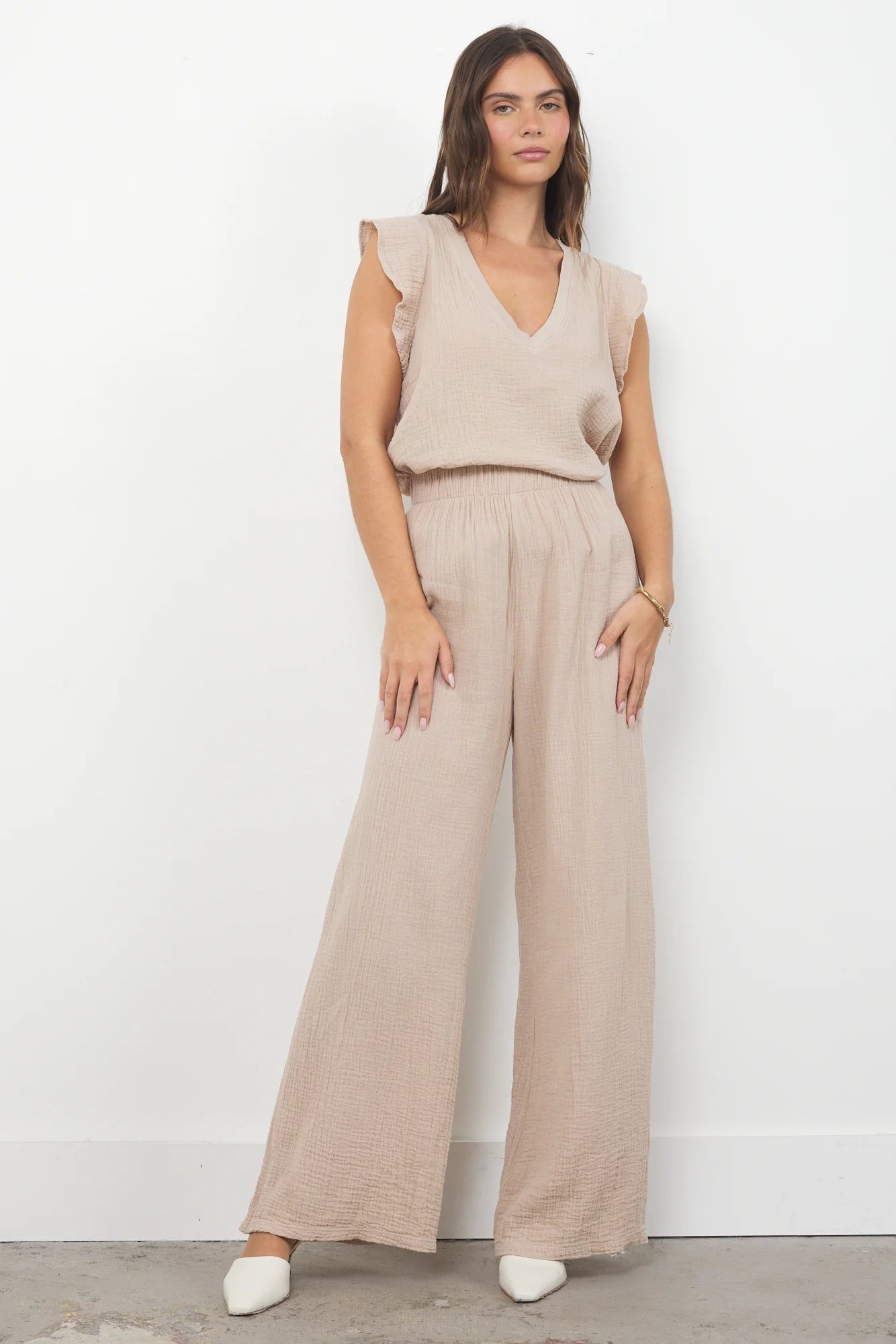 LA Made | Cali Chill Wide Leg Pant | Oak Bark | Vagabond | Apparel | Boutique