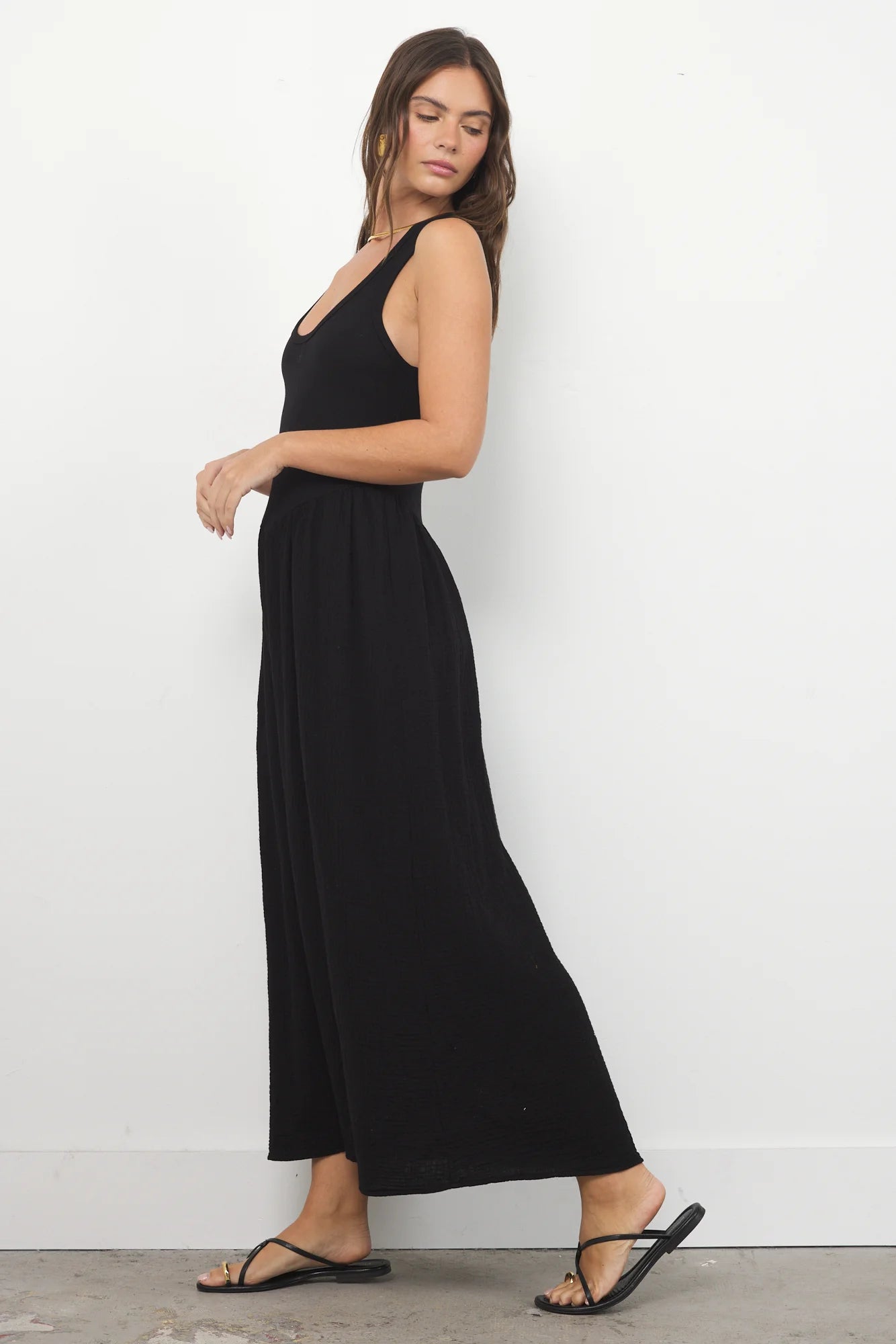 LA Made | Olivia Scoop Neck Dress | Black | Vagabond | Apparel | Boutique