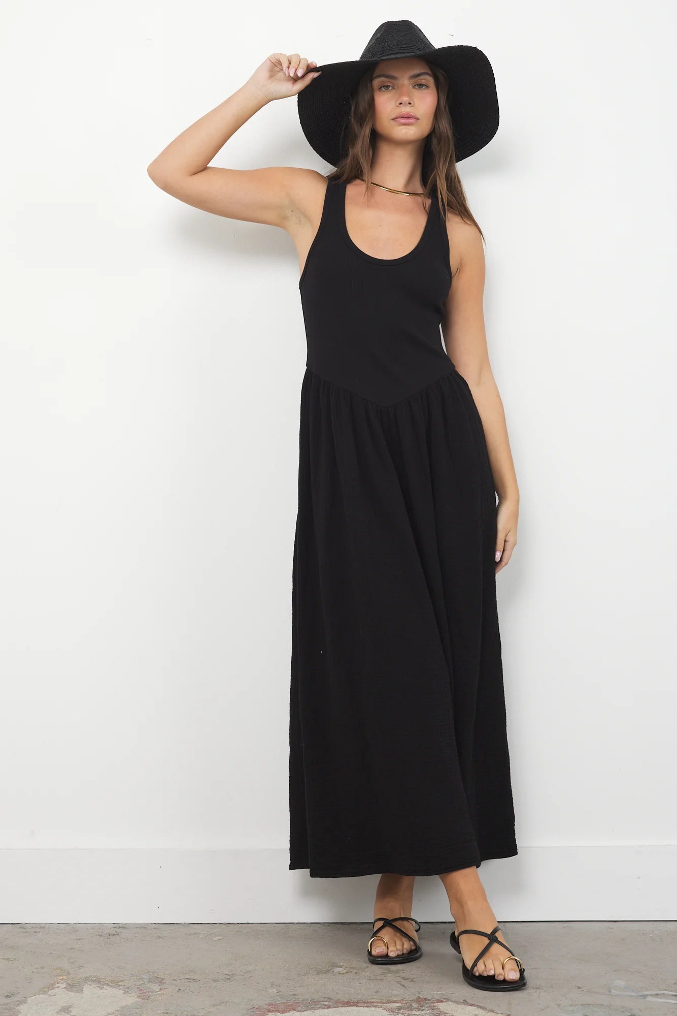 LA Made | Olivia Scoop Neck Dress | Black | Vagabond | Apparel | Boutique