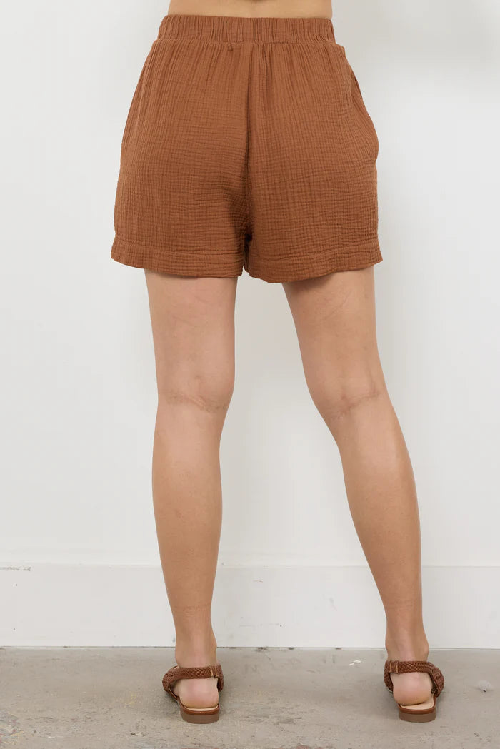 LA Made | Elodie Pleated Gauze Short | Vagabond | Apparel | Boutique