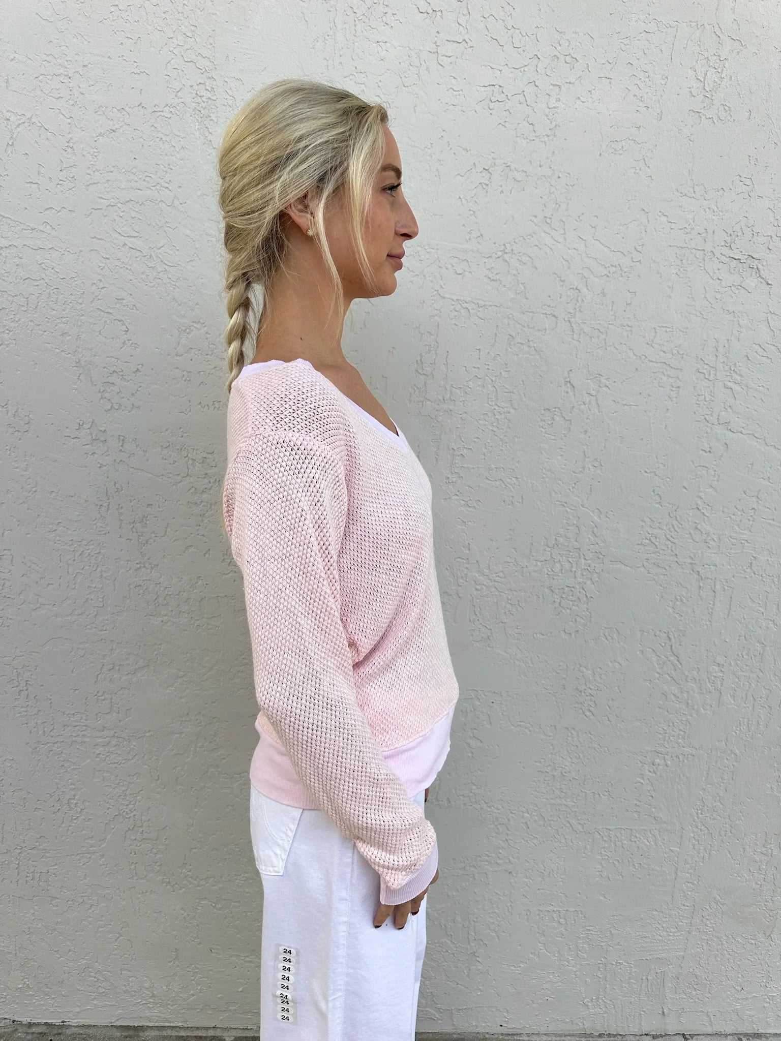 LA Made | Gabrielle V-Neck Pullover | Dusk Rose | Vagabond | Apparel | Boutique