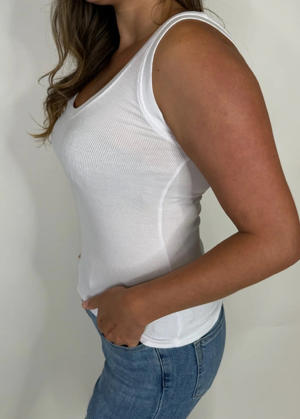 LA Made | New You Tank | White | Side | Vagabond | Apparel | Boutique