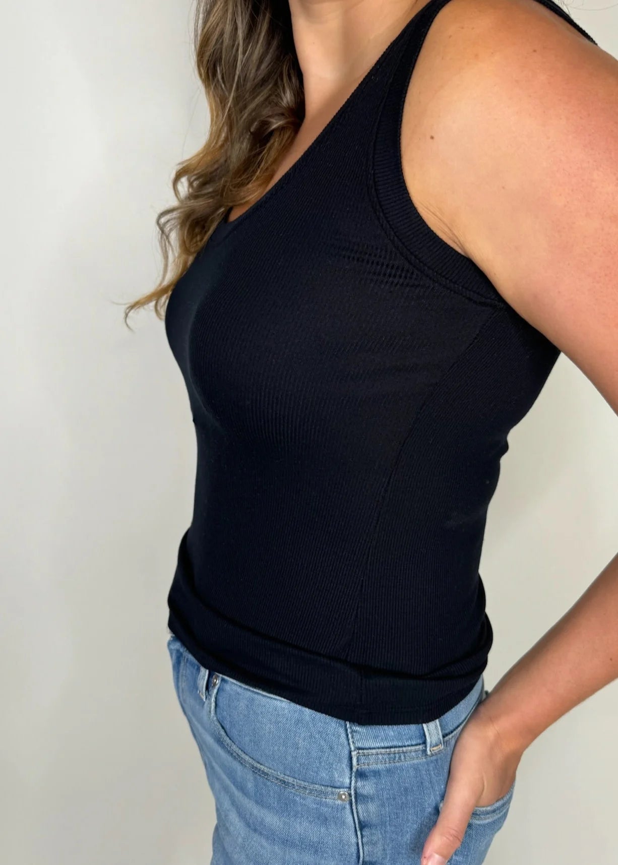 LA Made | New You Tank | Black | Side | Vagabond | Apparel | Boutique