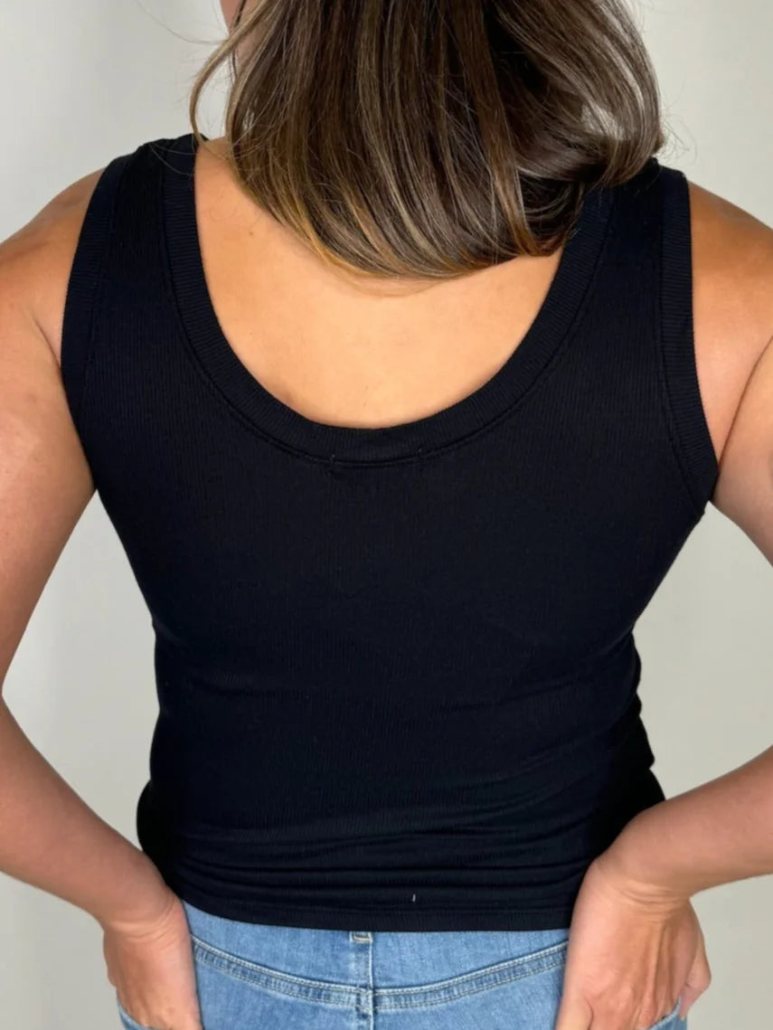 LA Made | New You Tank | Black | Back | Vagabond | Apparel | Boutique