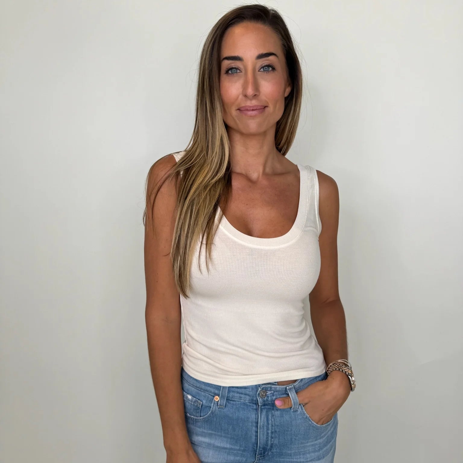 LA | Made | New | You | Rib | Tank | Dove | Vagabond | Apparel | Boutique