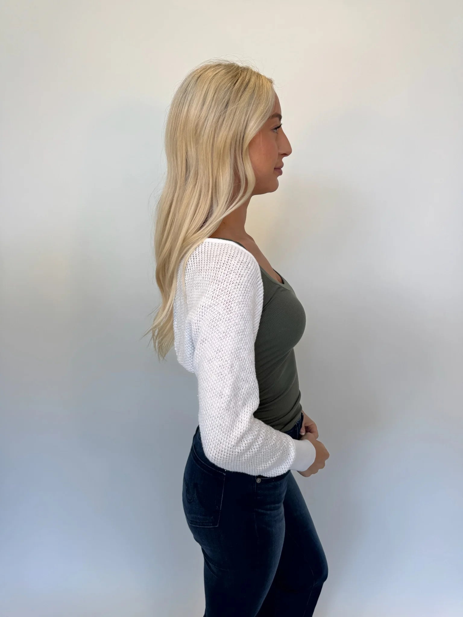 LA Made | Sia Shrug | White | Side | Vagabond | Apparel | Boutique