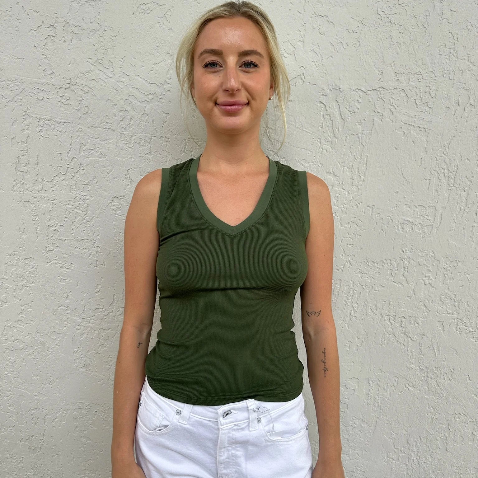 LA Made Virelle V-Neck Tank