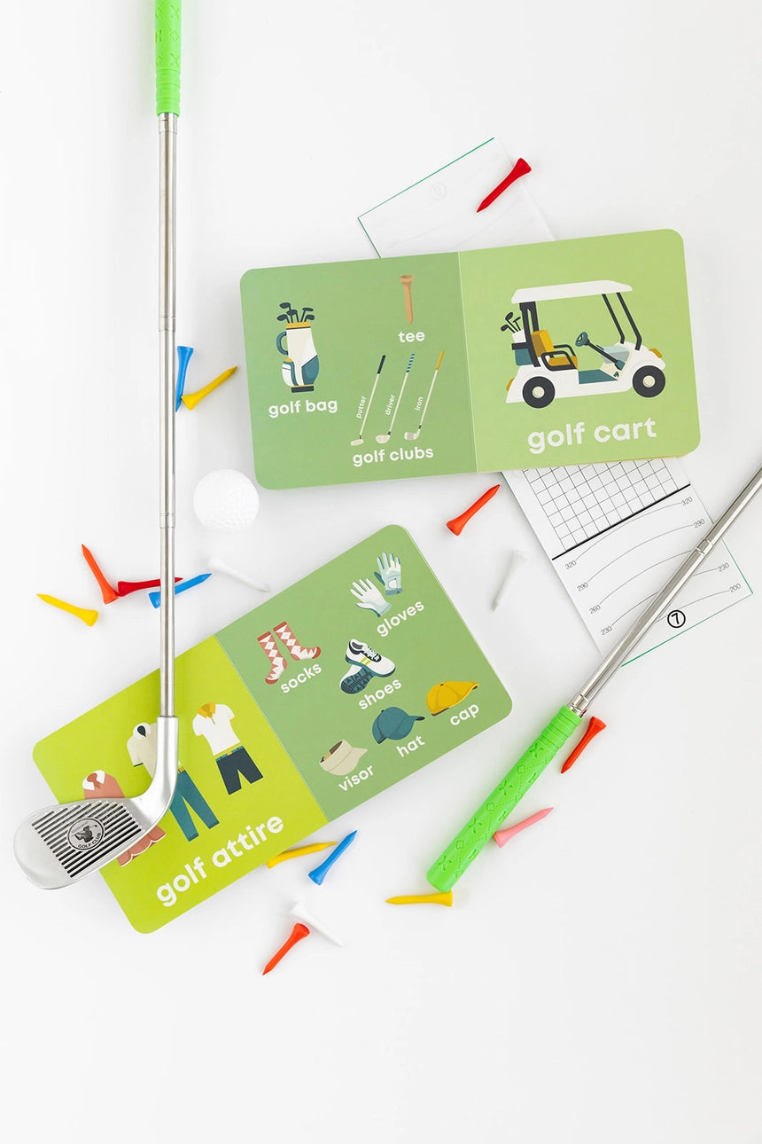 Left Hand Books | Golf | Baby Board Book | Open | Vagabond | Apparel | Boutique
