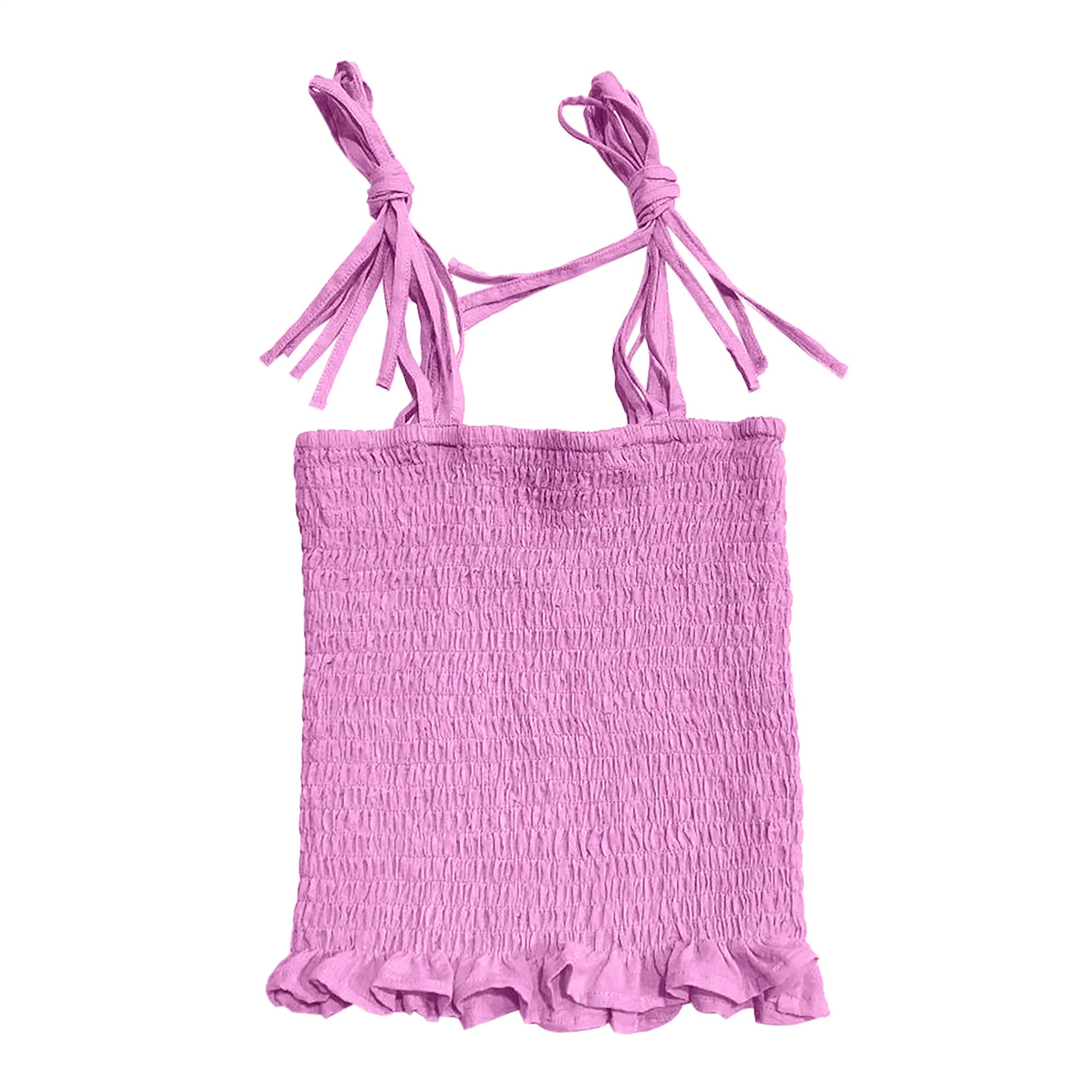Little Olin | Tie Smock Top | Pink | Vagabond | Apparel | Boutique