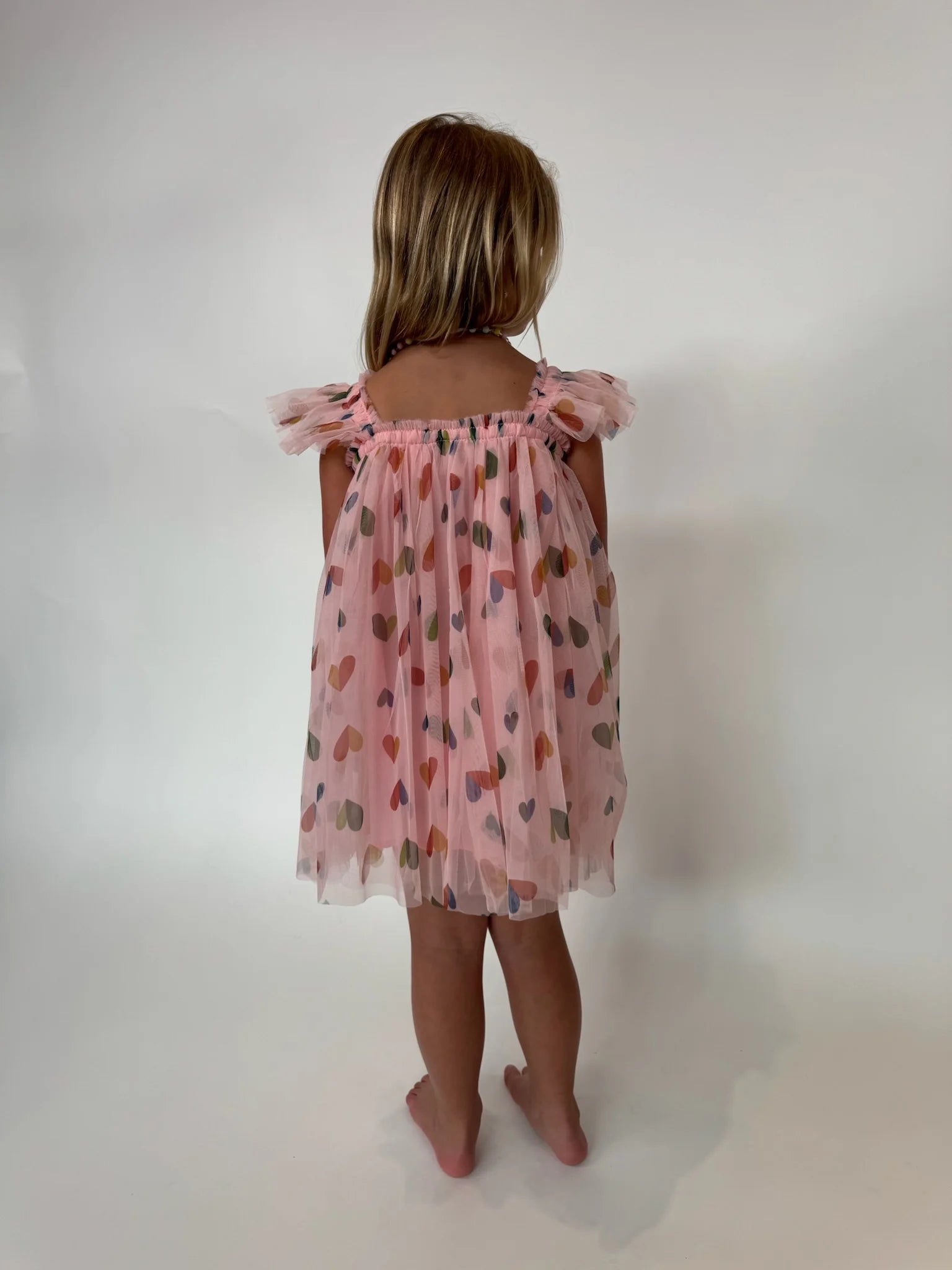 Little Trendy | Heart | Mesh | Dress | Pink | Vagabond | Apparel | Boutique