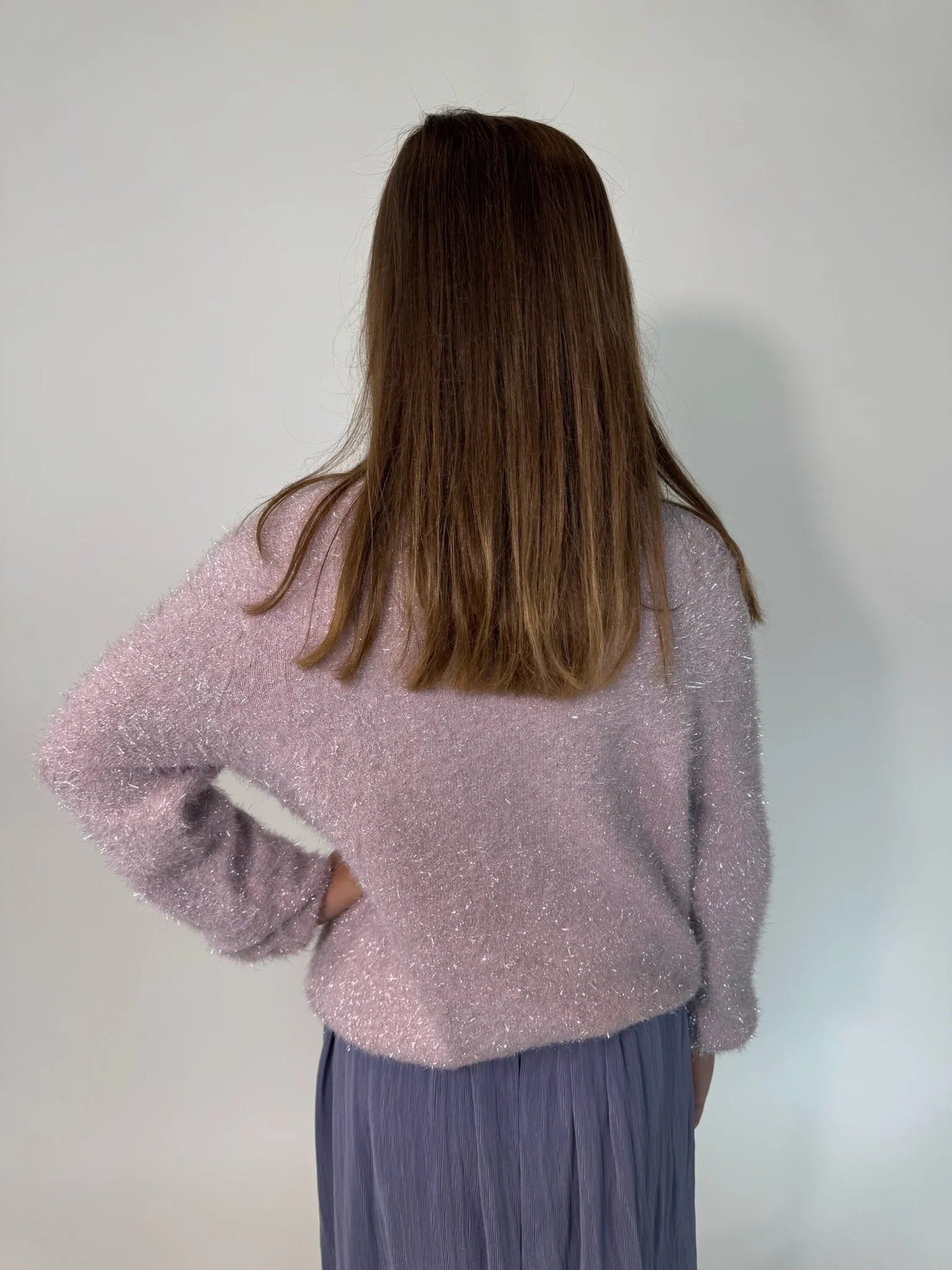 Little Olin | Fuzzy Sweater | Back Model | Vagabond | Apparel | Boutique