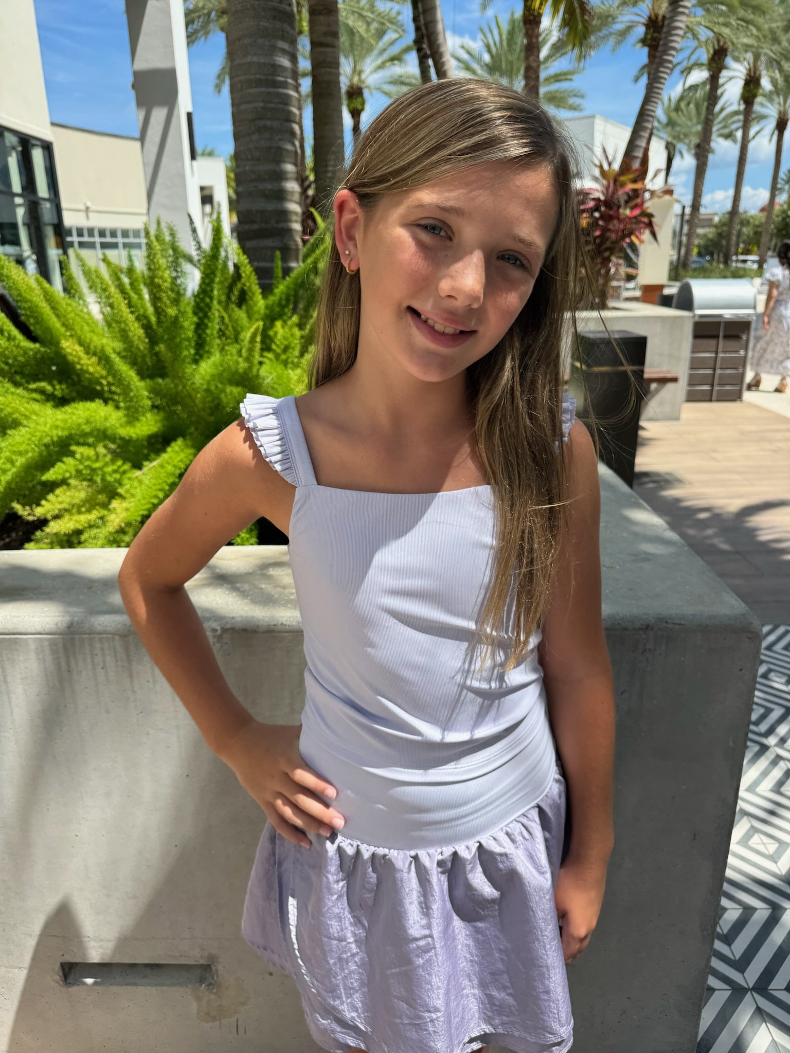 Little Olin | Ruffle Strap Tank | Vagabond | Apparel | Boutique