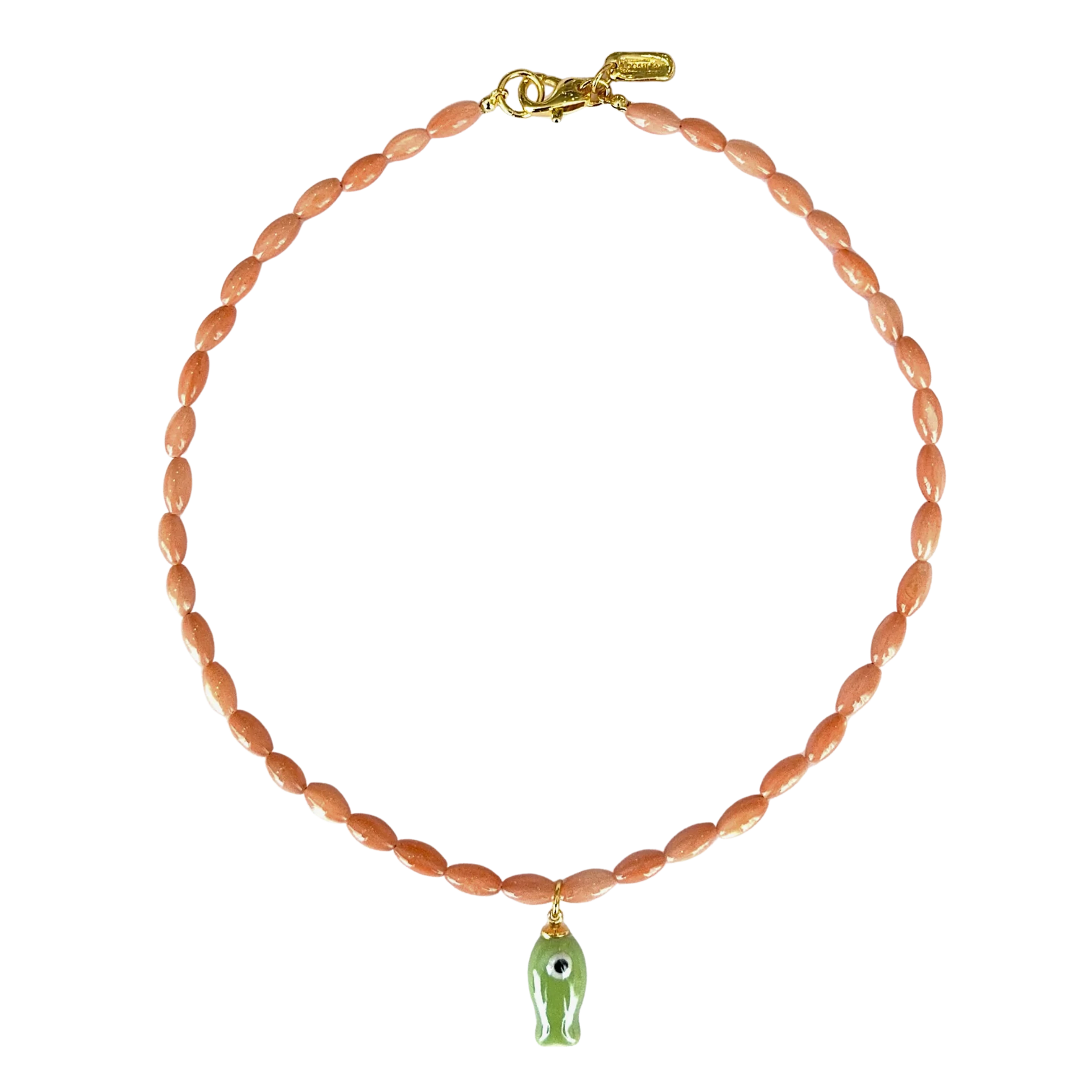 Logan Tay | Coral Beaded Fish Necklace | Vagabond | Apparel | Boutique