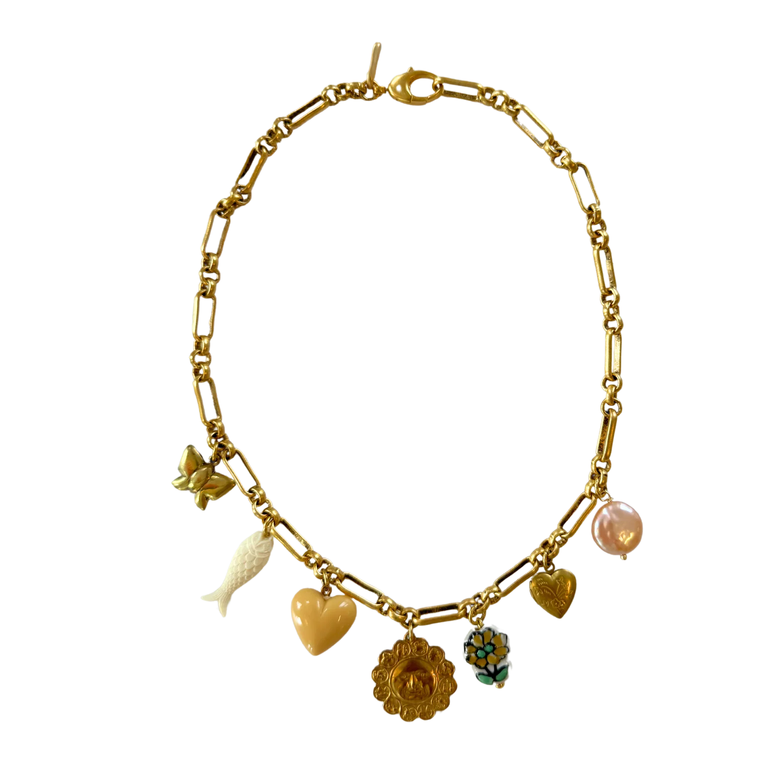 Logan Tay | Retro Gold Sun Charm Necklace | Vagabond | Apparel | Boutique