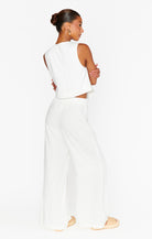 Show Me Your Mumu Vince Pants White Linen | Vagabond Apparel Boutique