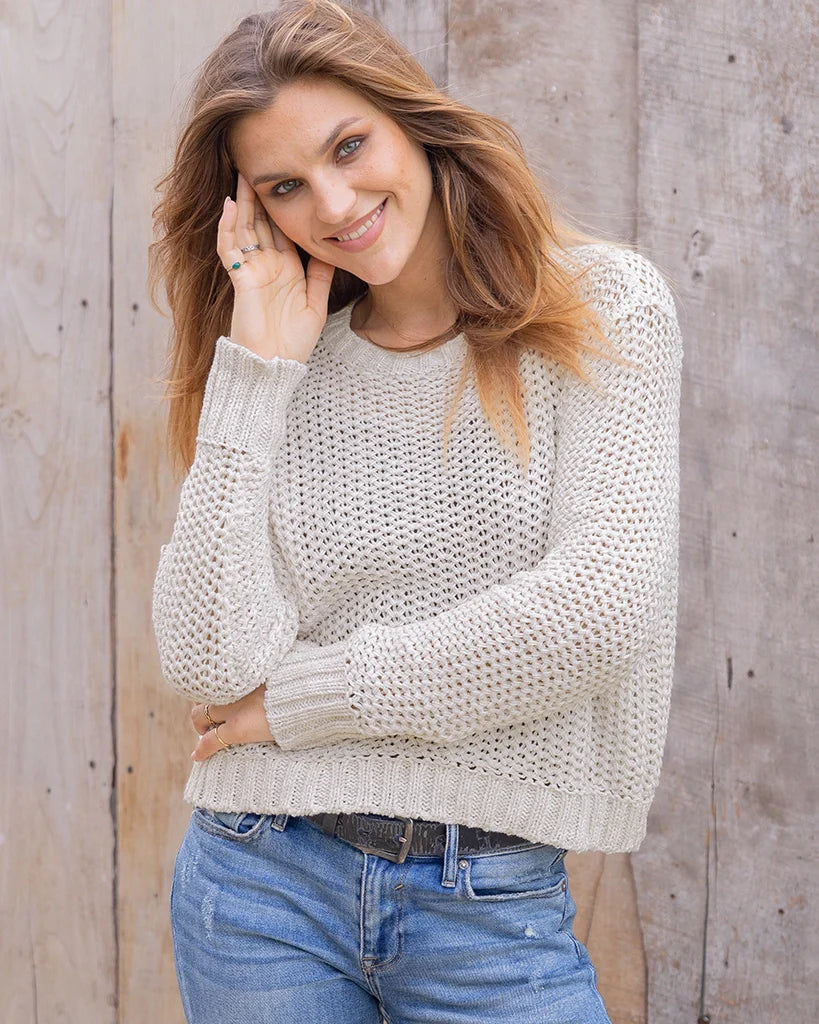 Wooden Ships | Maura Crop Marled Top | Model | Vagabond | Apparel | Boutique