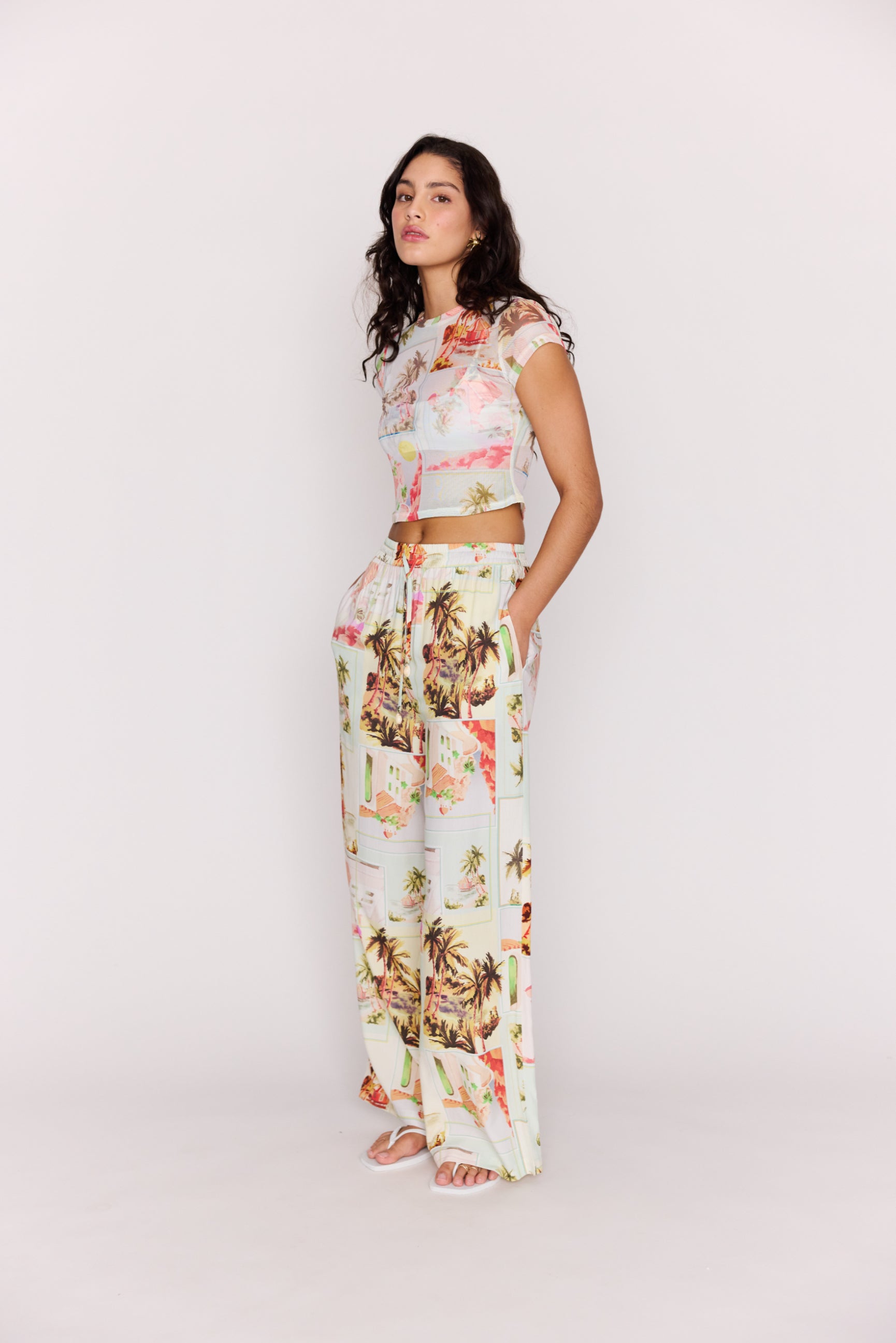 Mink Pink | Dolce Drawstring Pants | Side | Vagabond | Apparel | Boutique