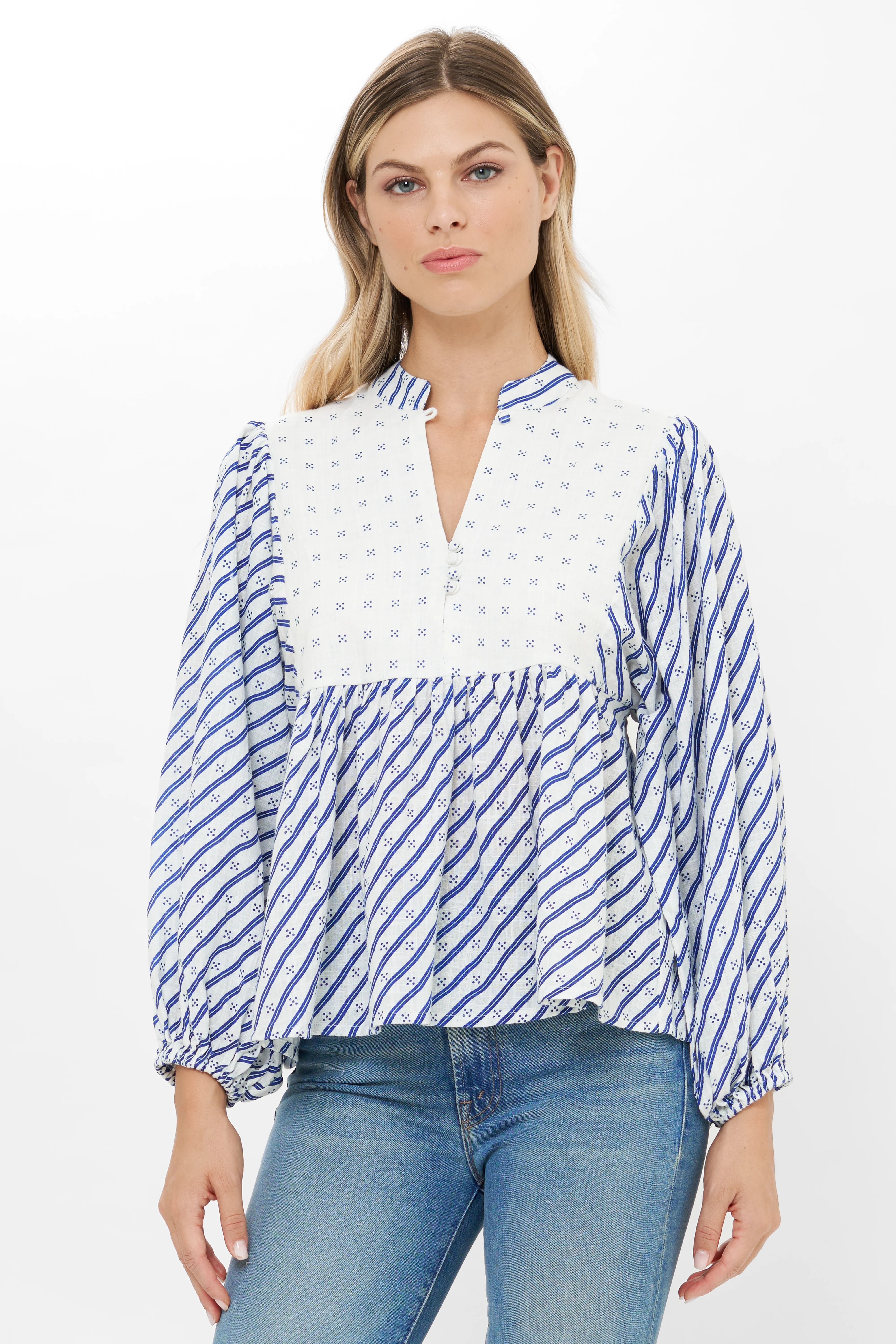 Oliphant | Mandarin Balloon Top | Vagabond | Apparel | Boutique