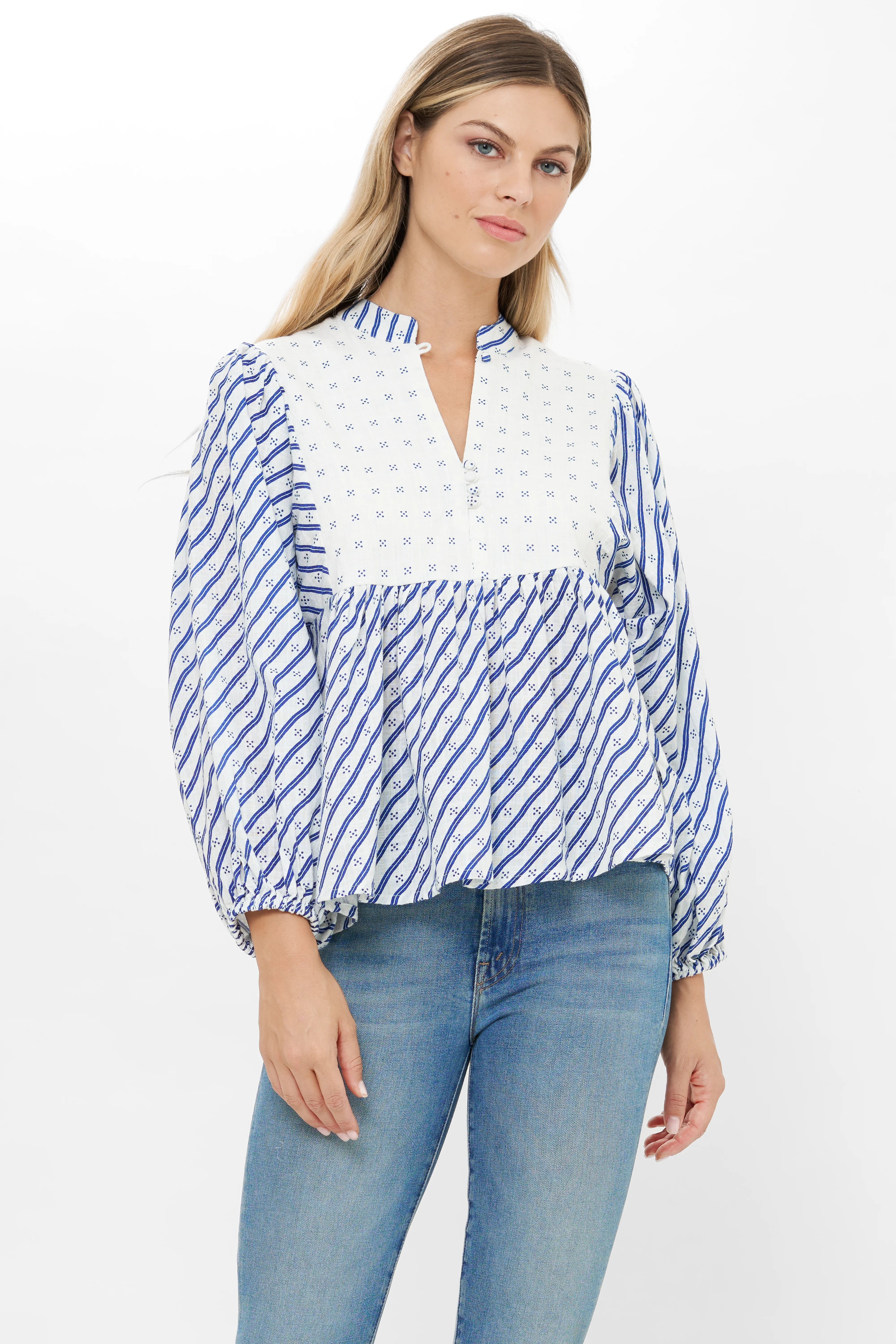 Oliphant | Mandarin Balloon Top | Vagabond | Apparel | Boutique