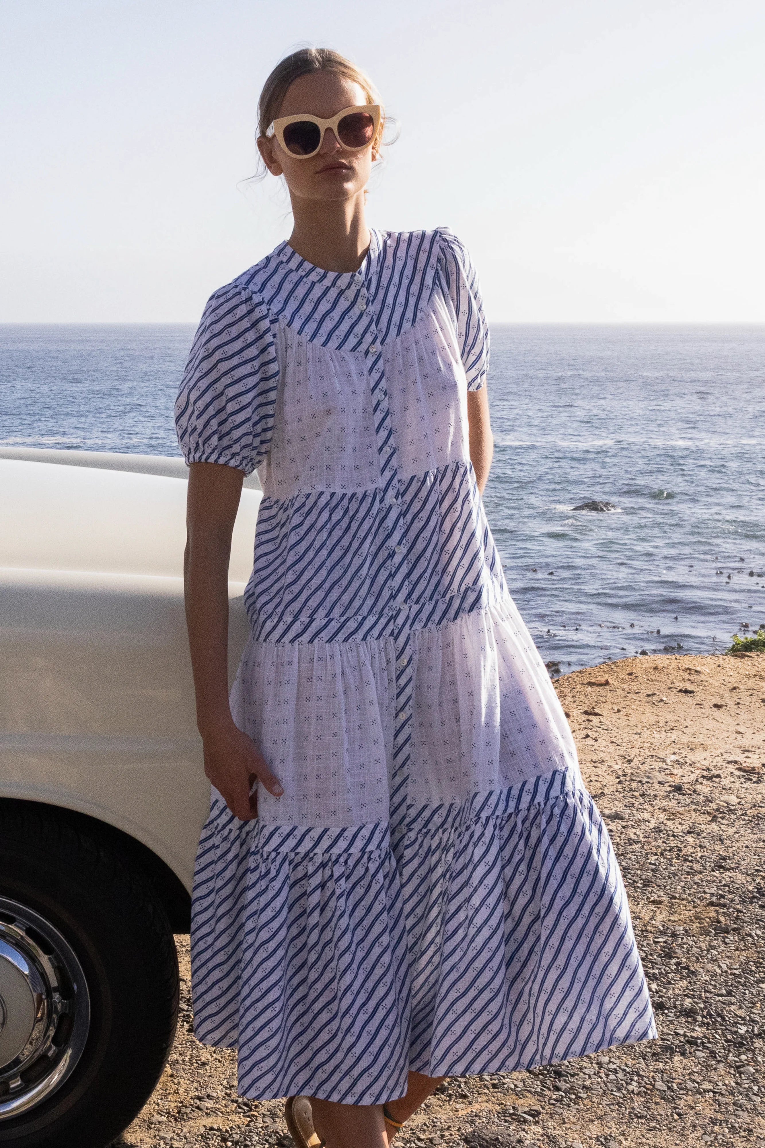 Oliphant | Scoop Tiered Midi Dress | Vagabond | Apparel | Boutique