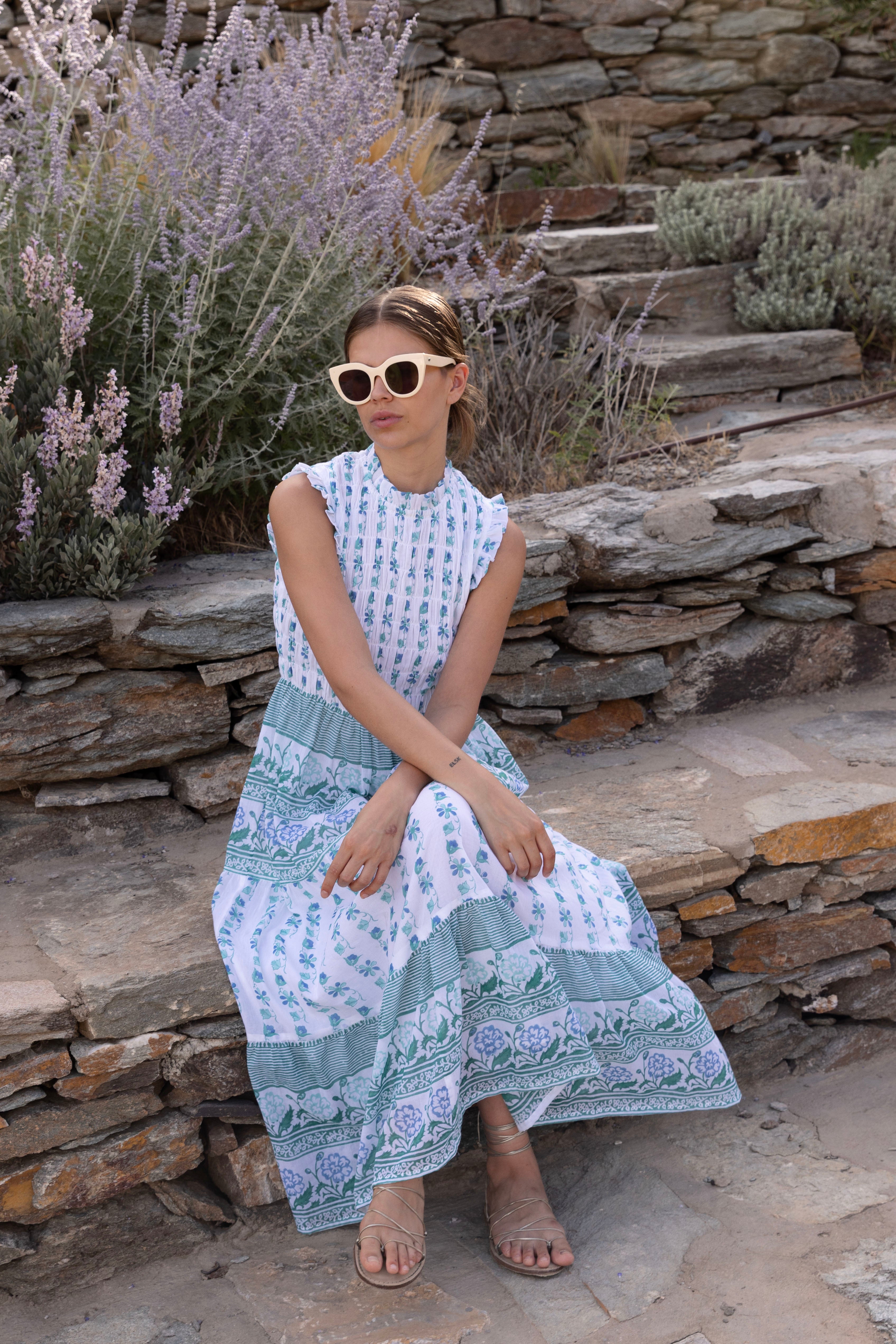 Oliphant Sleeveless Smocked Maxi | Vagabond Apparel Boutique