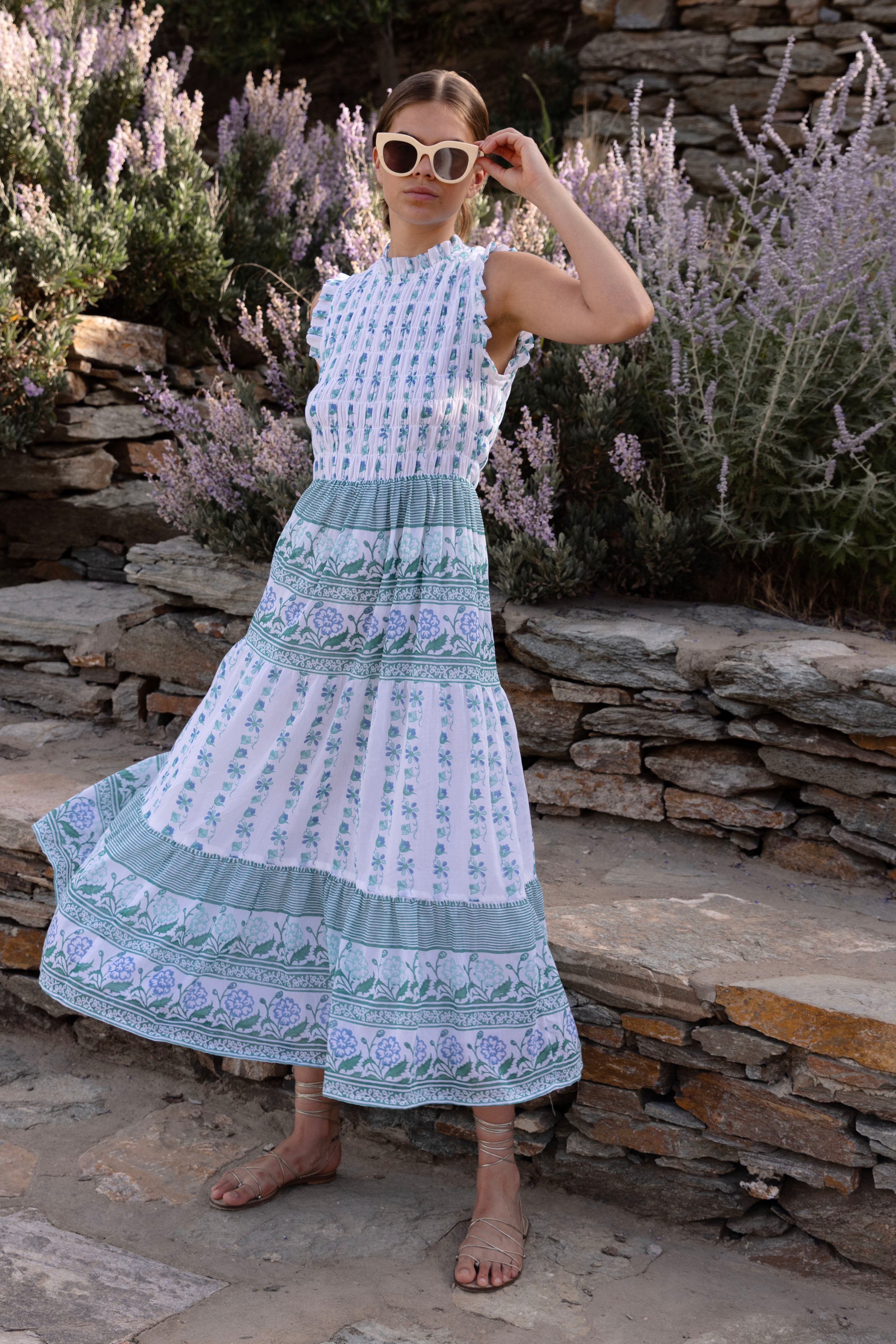 Oliphant Sleeveless Smocked Maxi | Vagabond Apparel Boutique