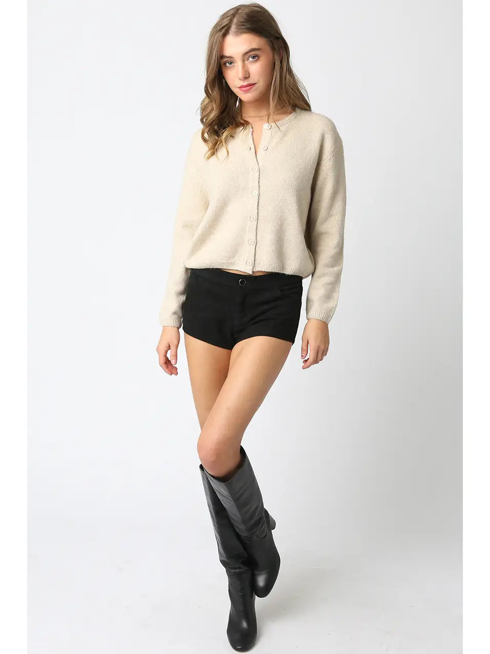 Olivaceous | Anabel Knit Cardigan | Oatmeal | Full | Vagabond | Apparel | Boutique