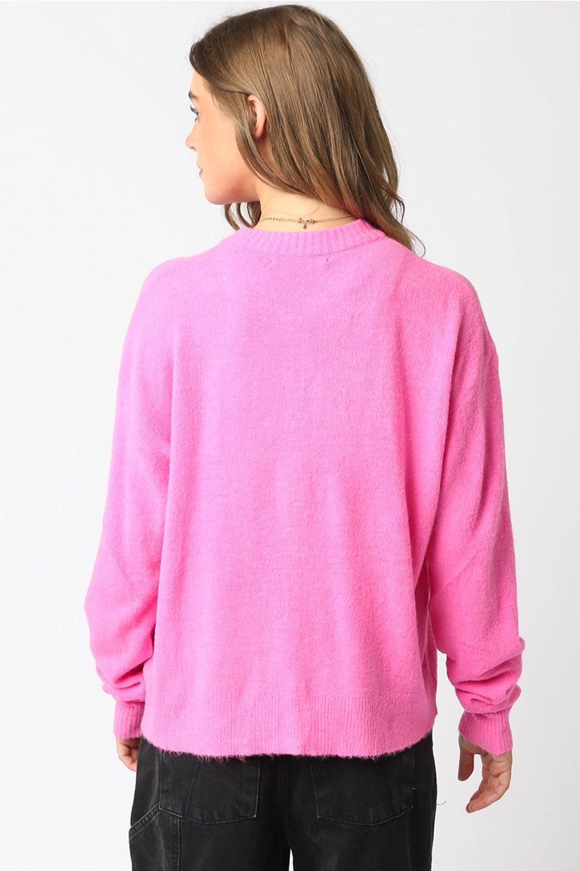 Olivaceous | Gillian Sweater | Pink | Back |Vagabond | Apparel | Boutique