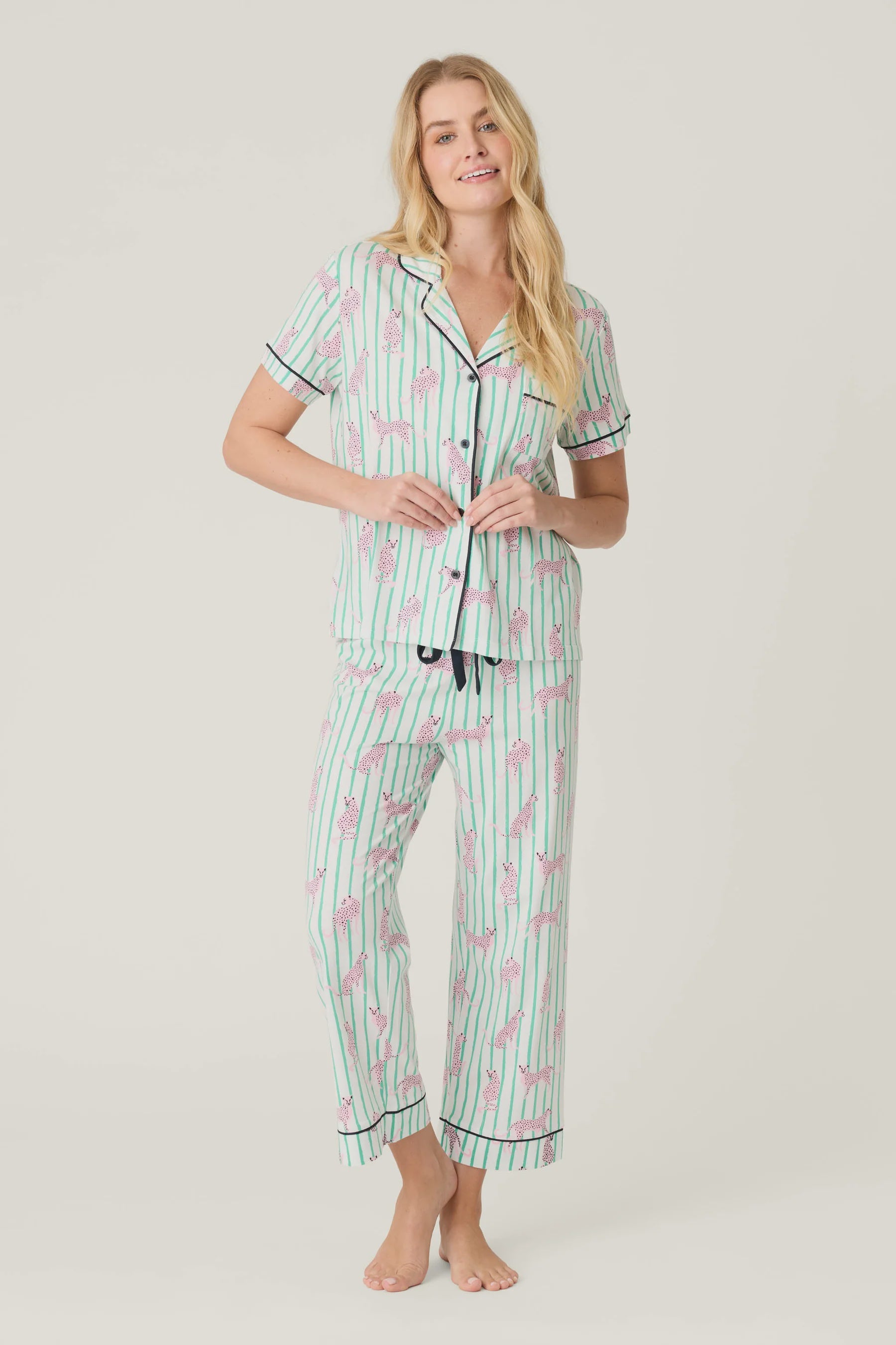 PJ Salvage | Whimsy Cool Cat Cropped PJ Set | Vagabond | Apparel | Boutique