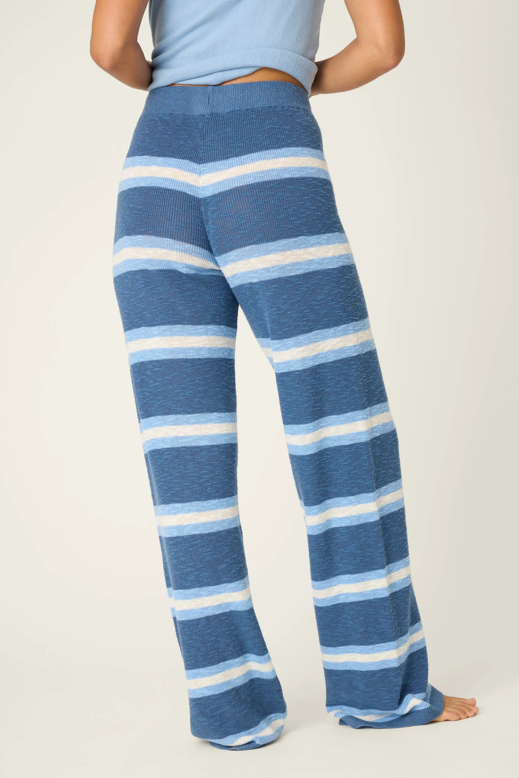 PJ Salvage | More Amour Striped Open Leg Pants | Back | Vagabond | Apparel | Boutique
