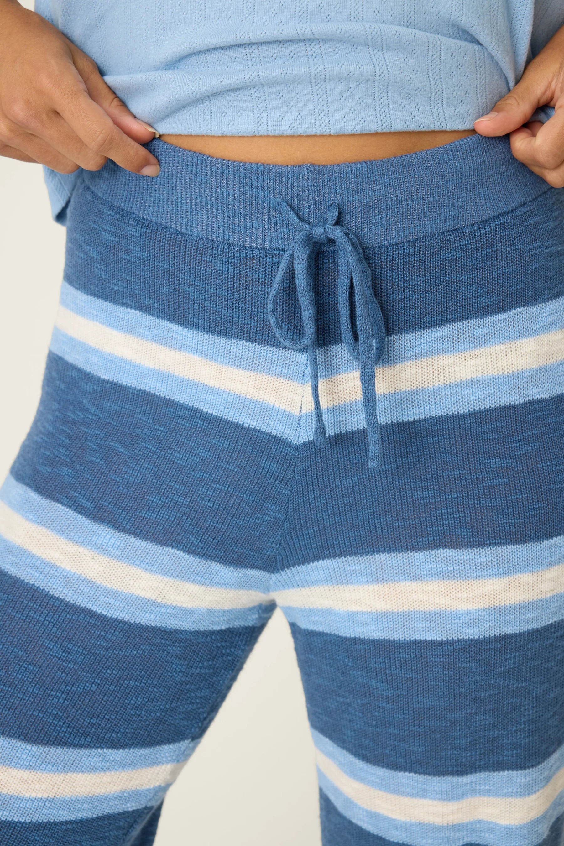 PJ Salvage | More Amour Striped Open Leg Pants | Close | Vagabond | Apparel | Boutique