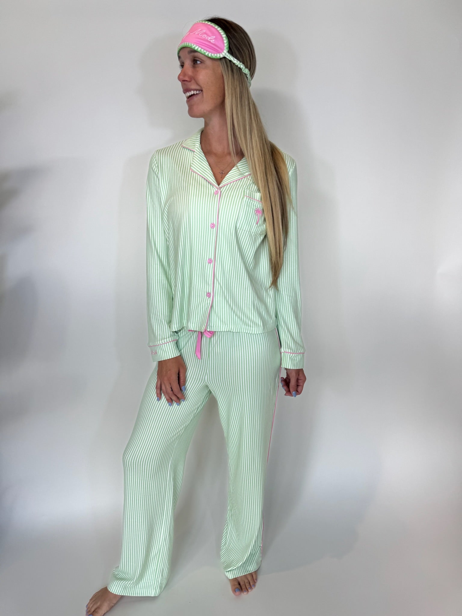 PJ Salvage | Pupcation Palm PJ Set | Model | Vagabond | Apparel | Boutique