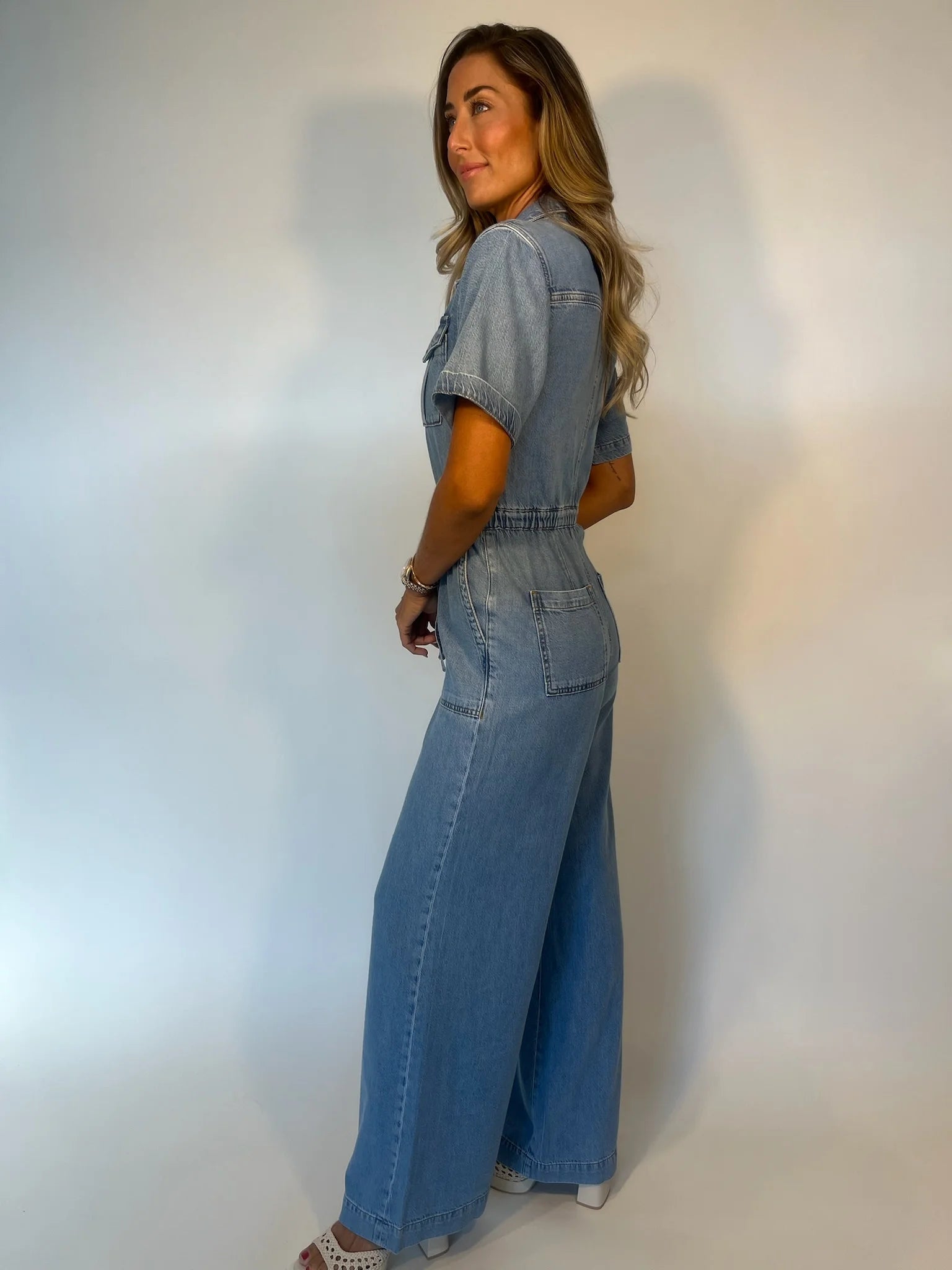 Paige | Rumi Jumpsuit | Front | Serenity | Vagabond | Apparel | Boutique