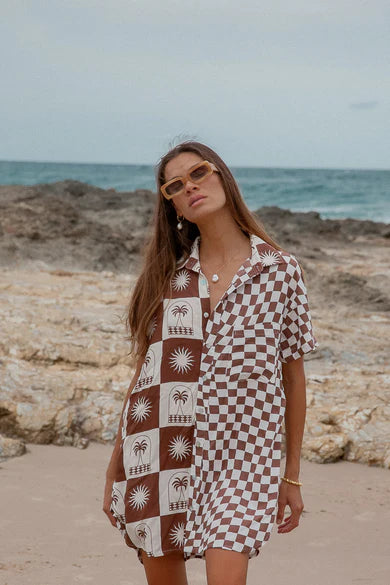 Palma | Checkerboard Shirt Dress | Vagabond | Apparel | Boutique