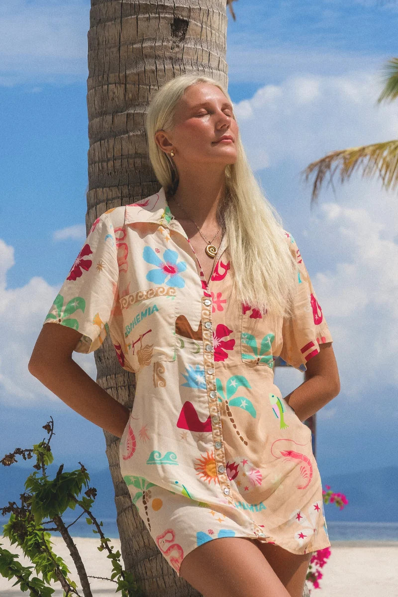 Palm Collective | Playa Soleil Dress | Multi | Vagabond | Apparel | Boutique