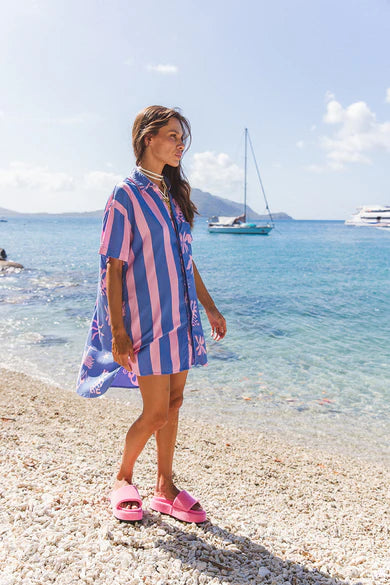 Palm Collective | Sea Circus Shirt Dress | Side | Vagabond | Apparel | Boutique