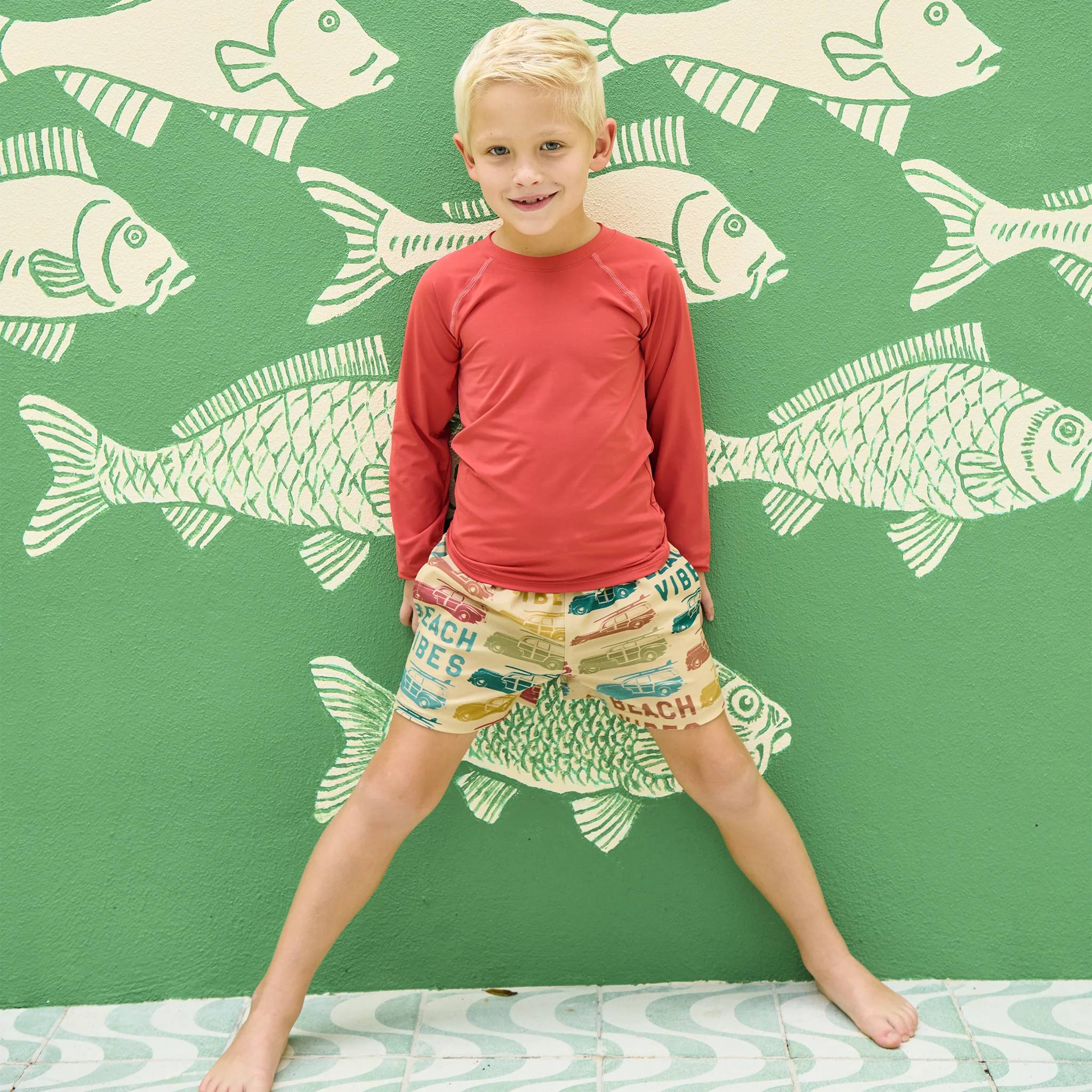 Pink Chicken | Boys Rash Guard | Vagabond | Apparel | Boutique