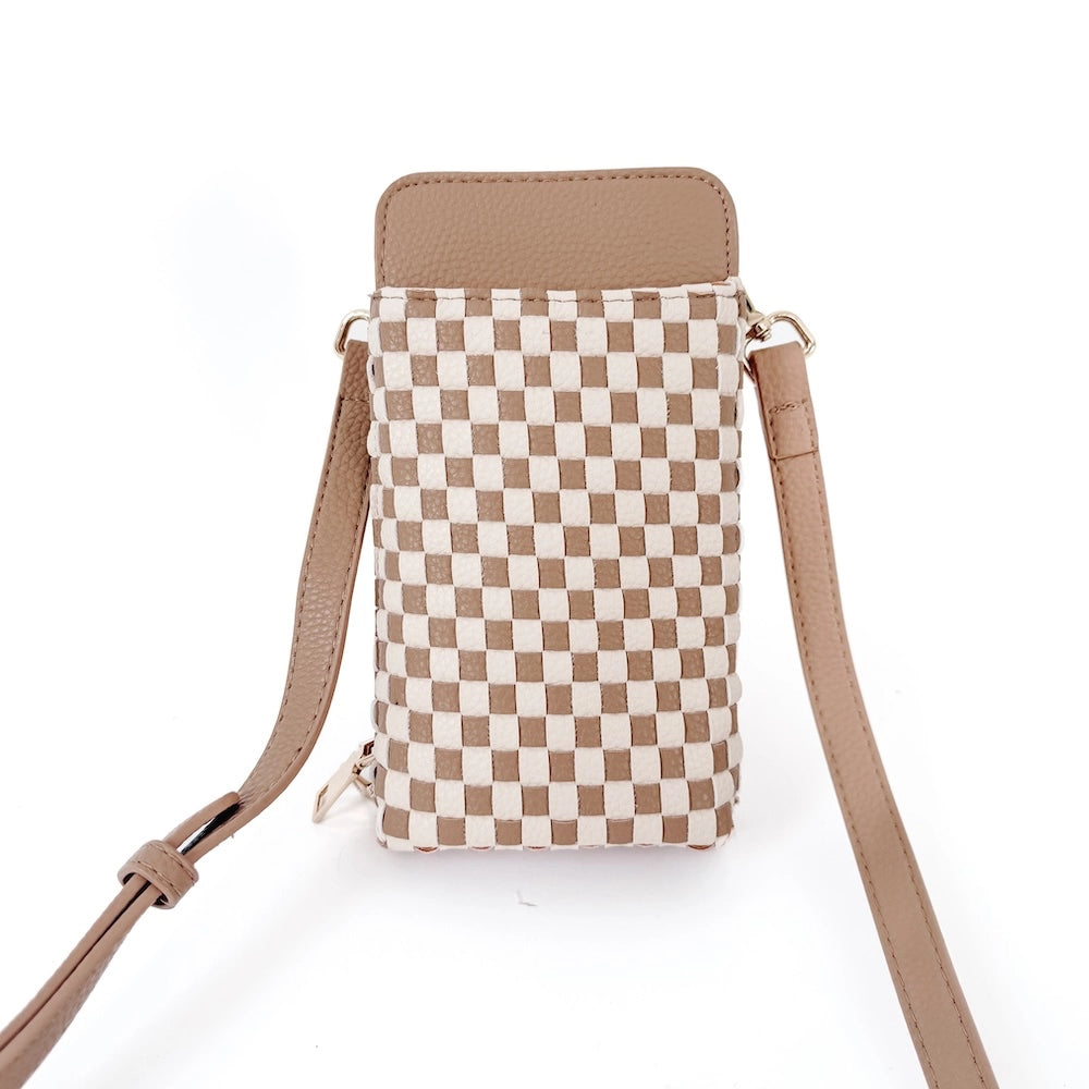 Pretty Simple | Woven Double Duty Phone Bag | Checkered Tank | Vagabond | Apparel | Boutique