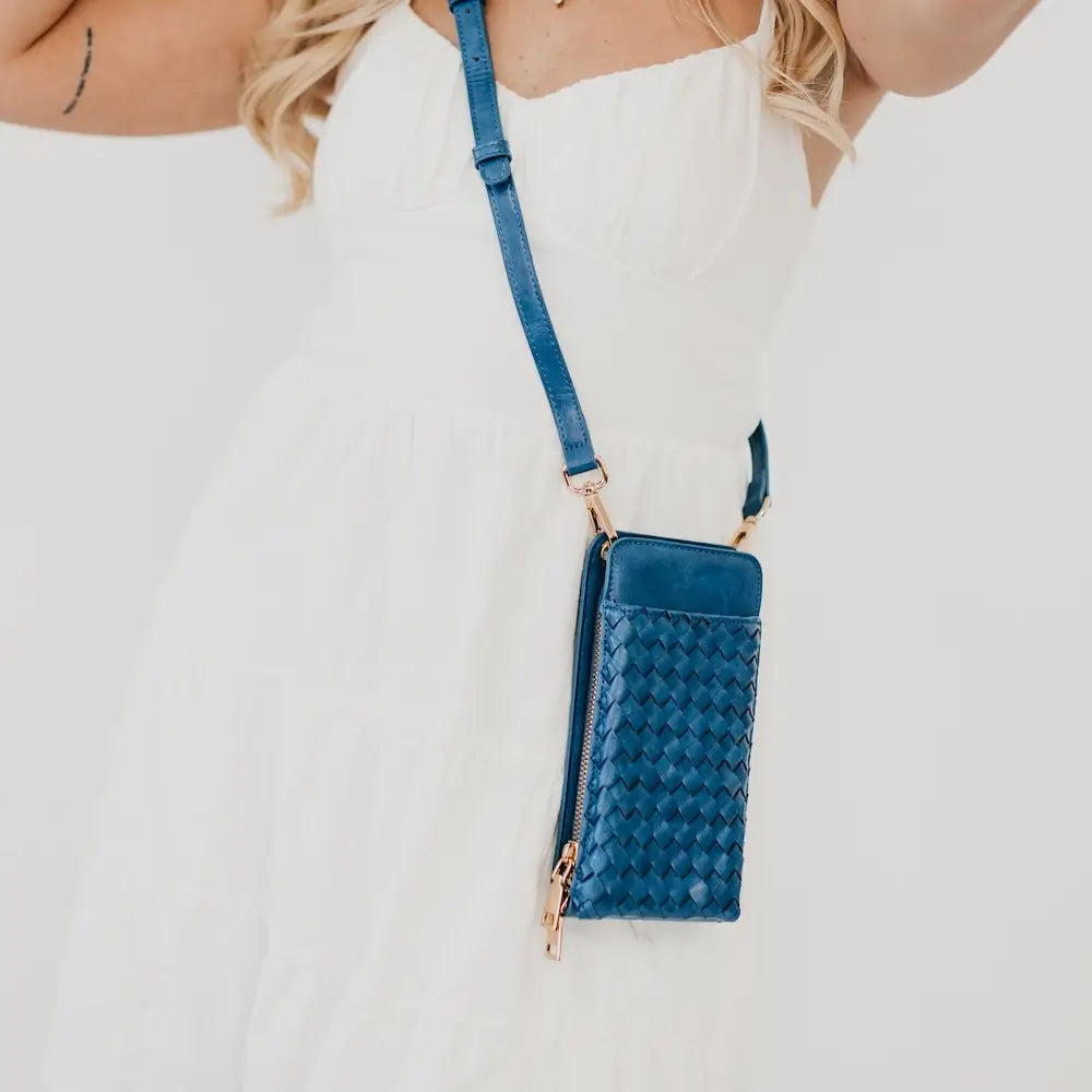 Pretty Simple | Woven Double Duty Phone Bag | Navy | Vagabond | Apparel | Boutique