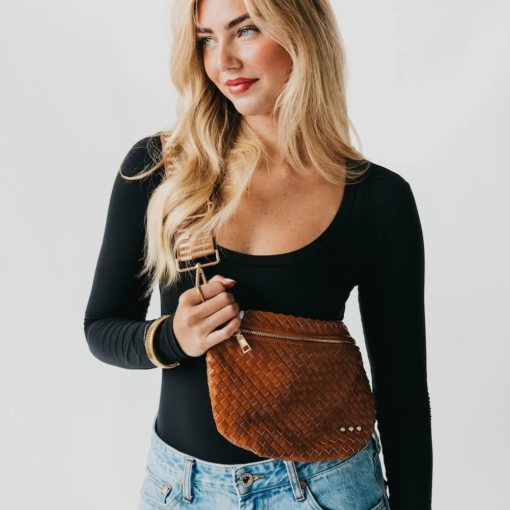 Pretty Simple | Westlyn Woven Bum Bag | Brown | Vagabond | Apparel | Boutique
