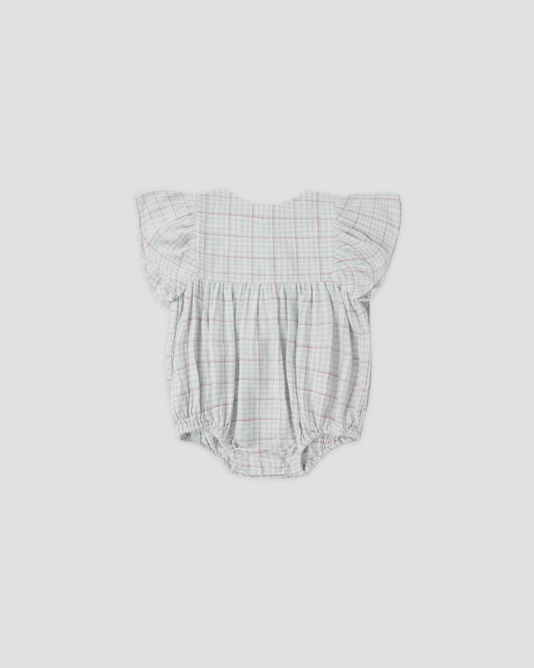 Rylee & Cru | Kalea Romper Light Blue Plaid | Stock | Vagabond | Apparel | Boutique